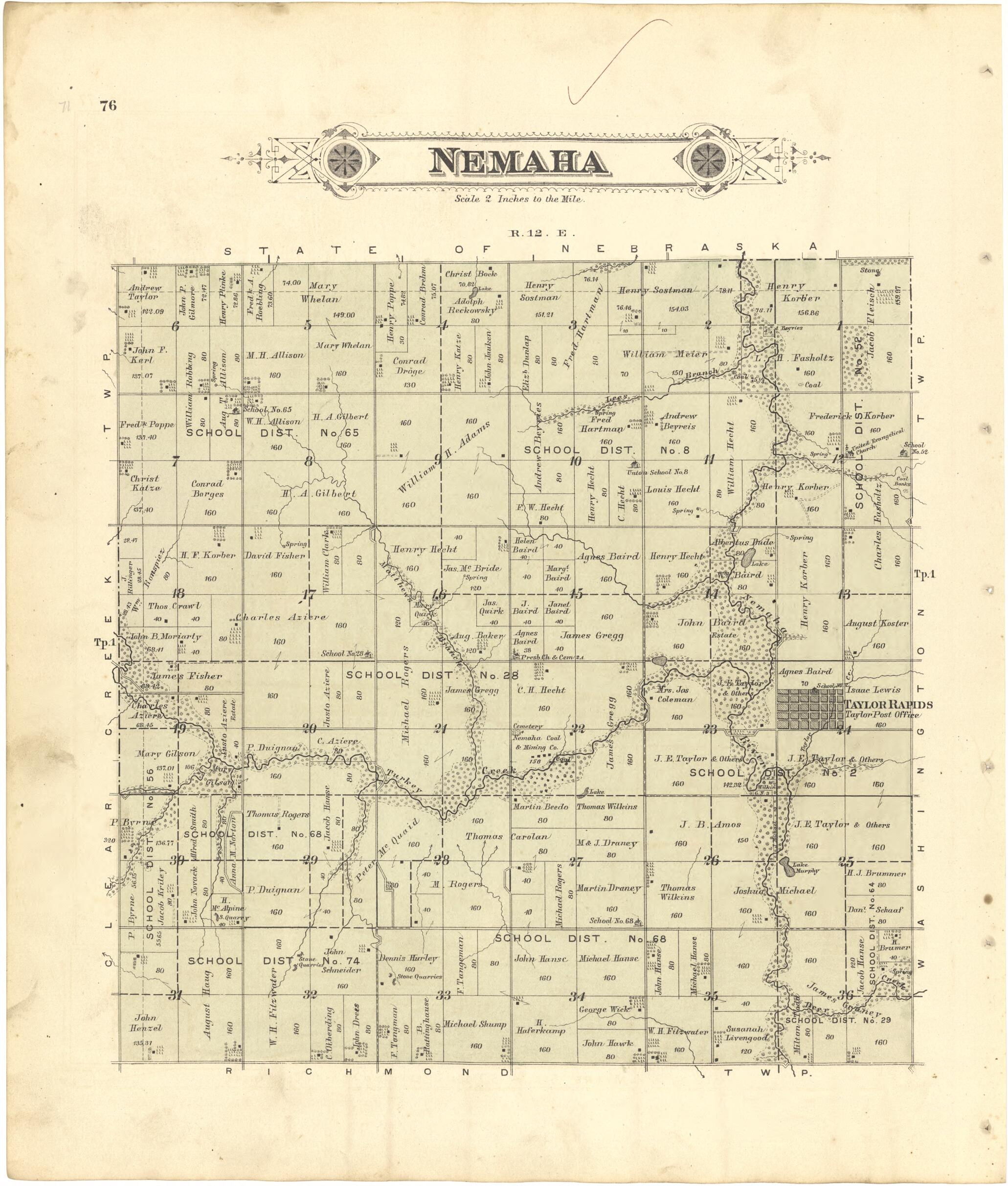 This old map of Nemaha from Meacham&