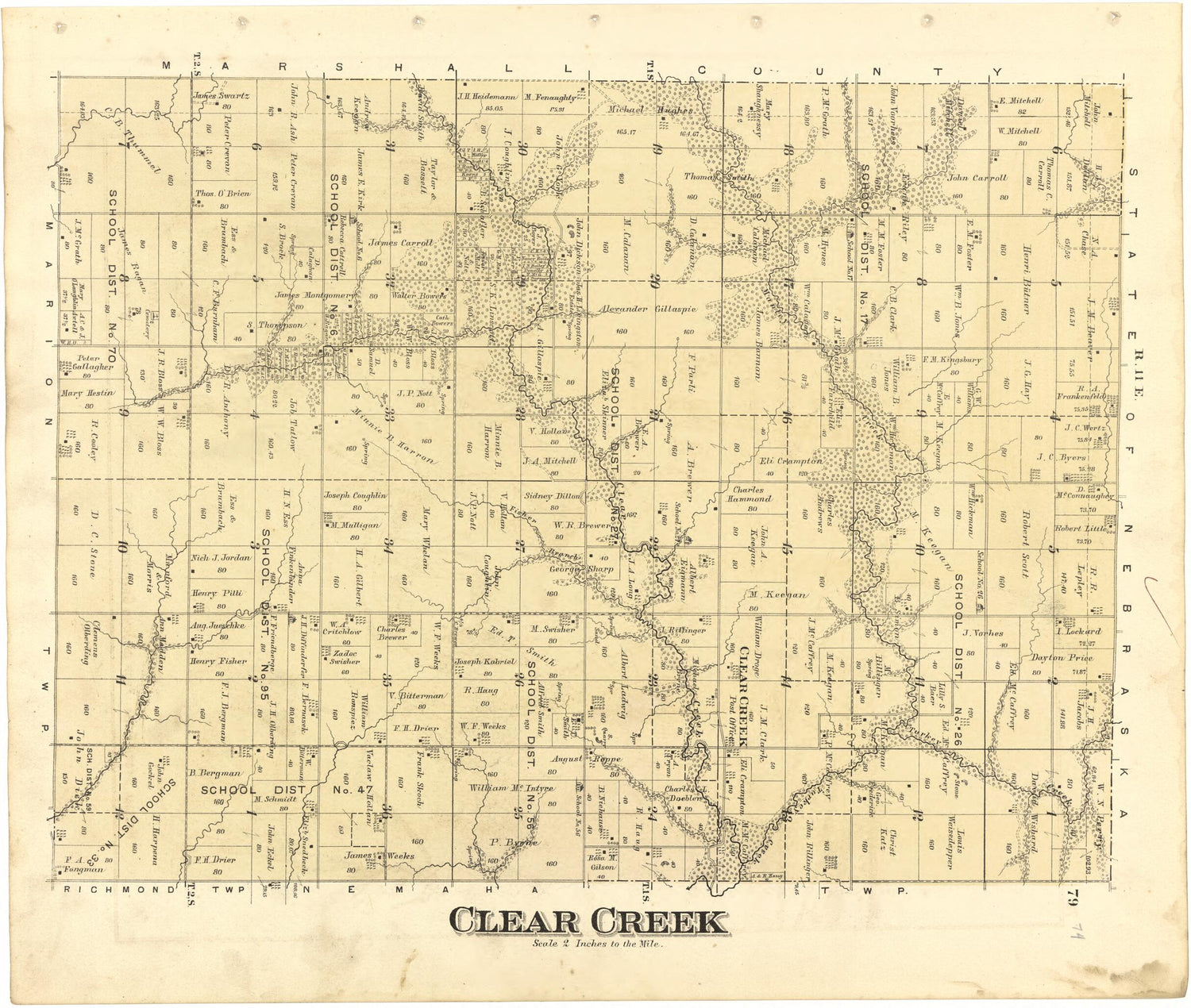 This old map of Clear Creek from Meacham&