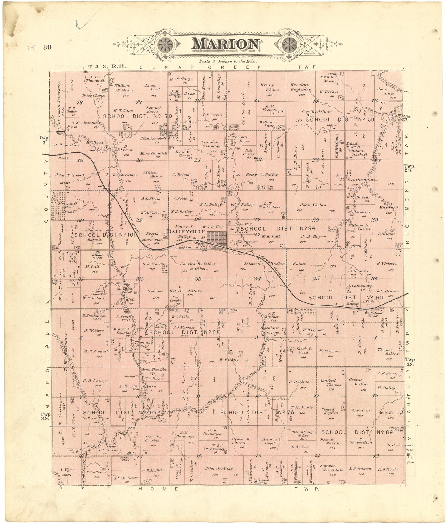 This old map of Marion from Meacham&