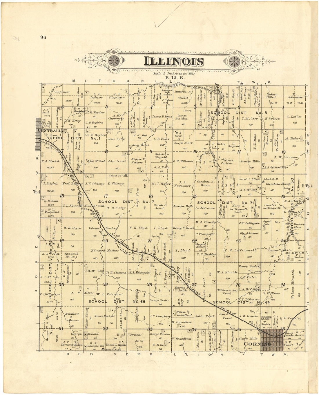 This old map of Illinois from Meacham&