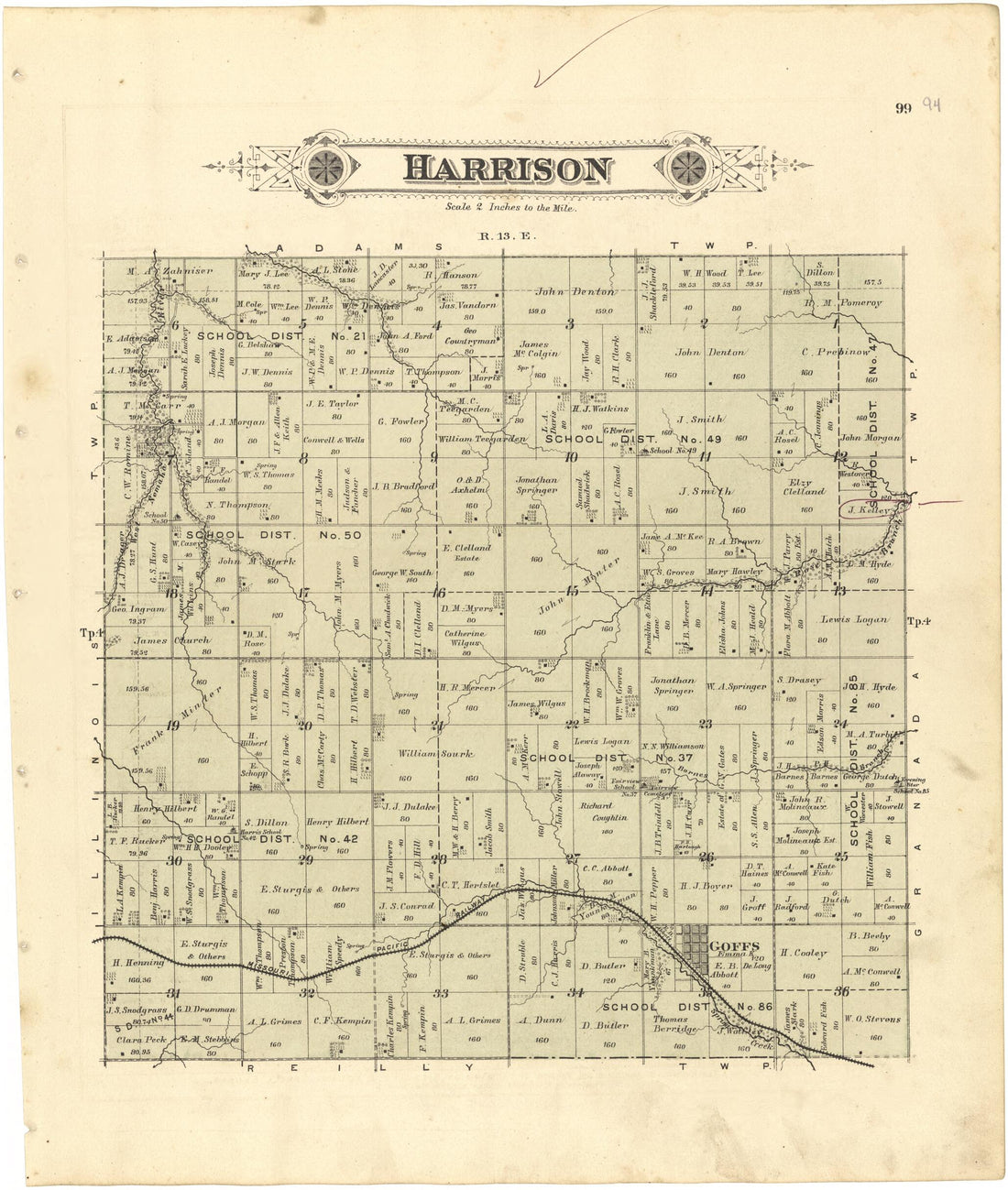 This old map of Harrison from Meacham&