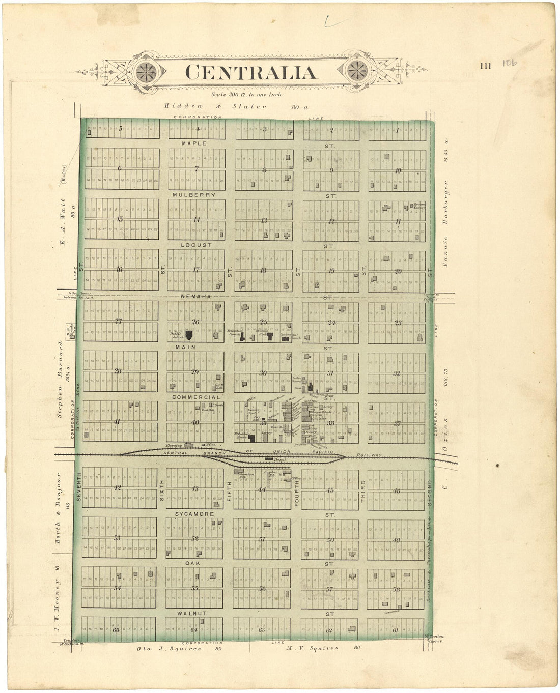 This old map of Centralia from Meacham&