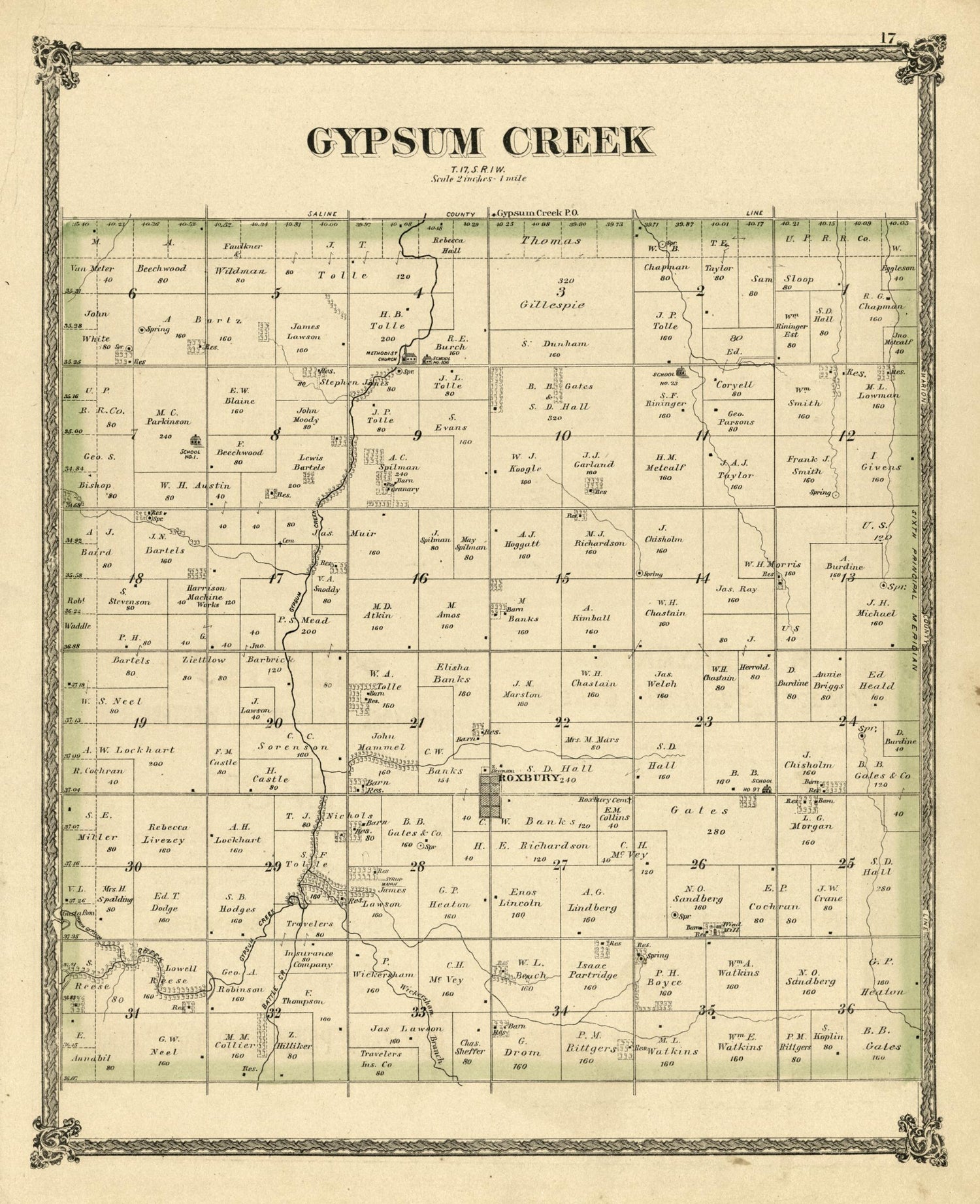 This old map of Gypsum Creek from Edwards&