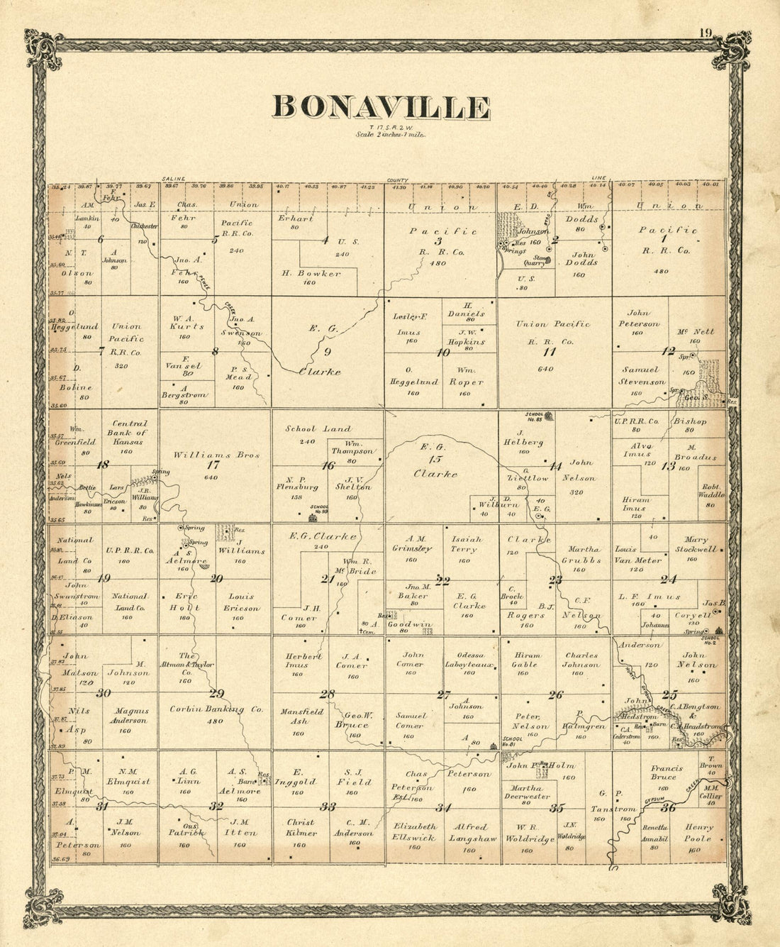 This old map of Bonaville from Edwards&