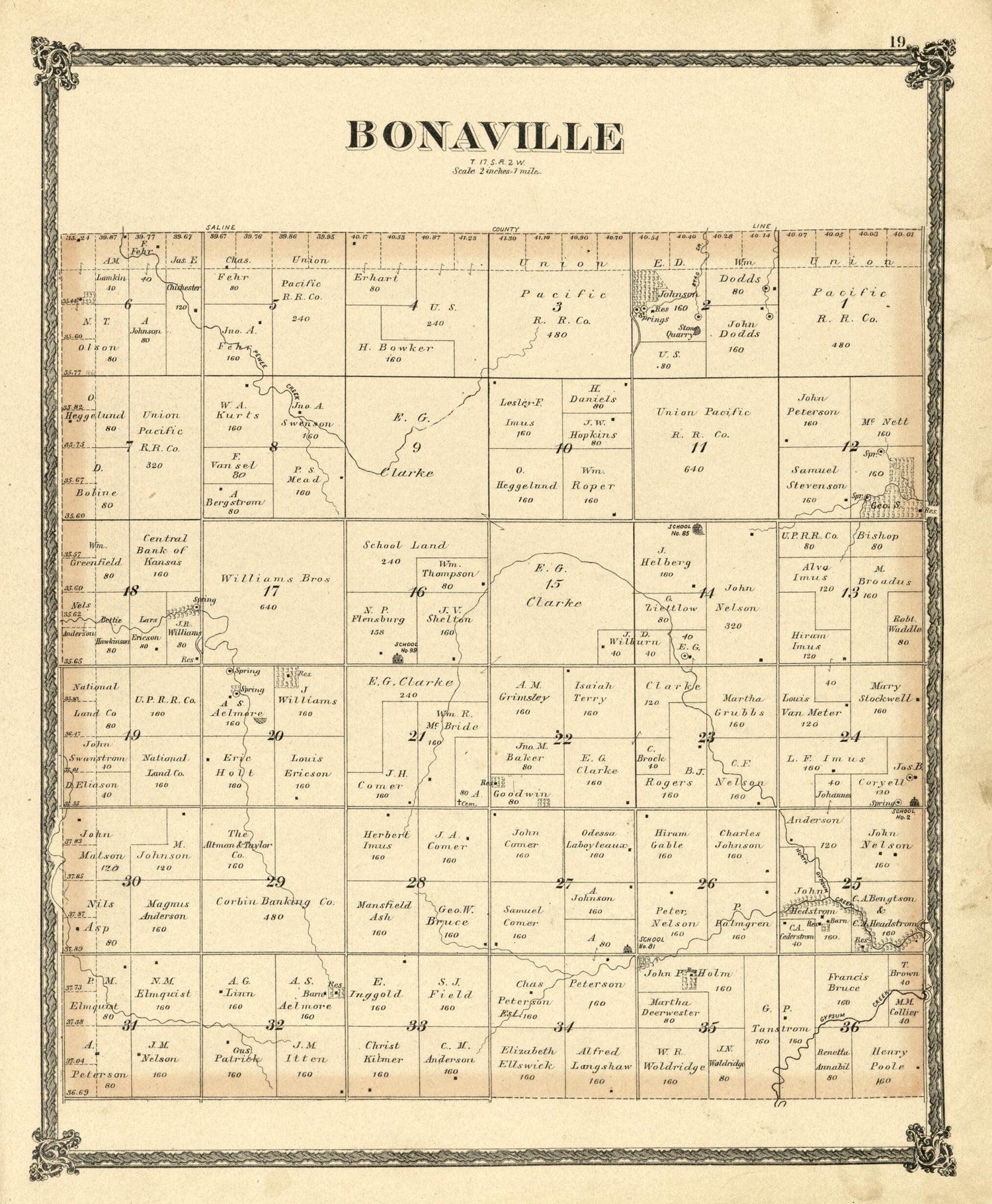 This old map of Bonaville from Edwards&