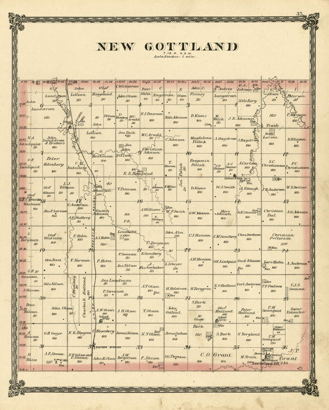 This old map of New Gottland from Edwards&