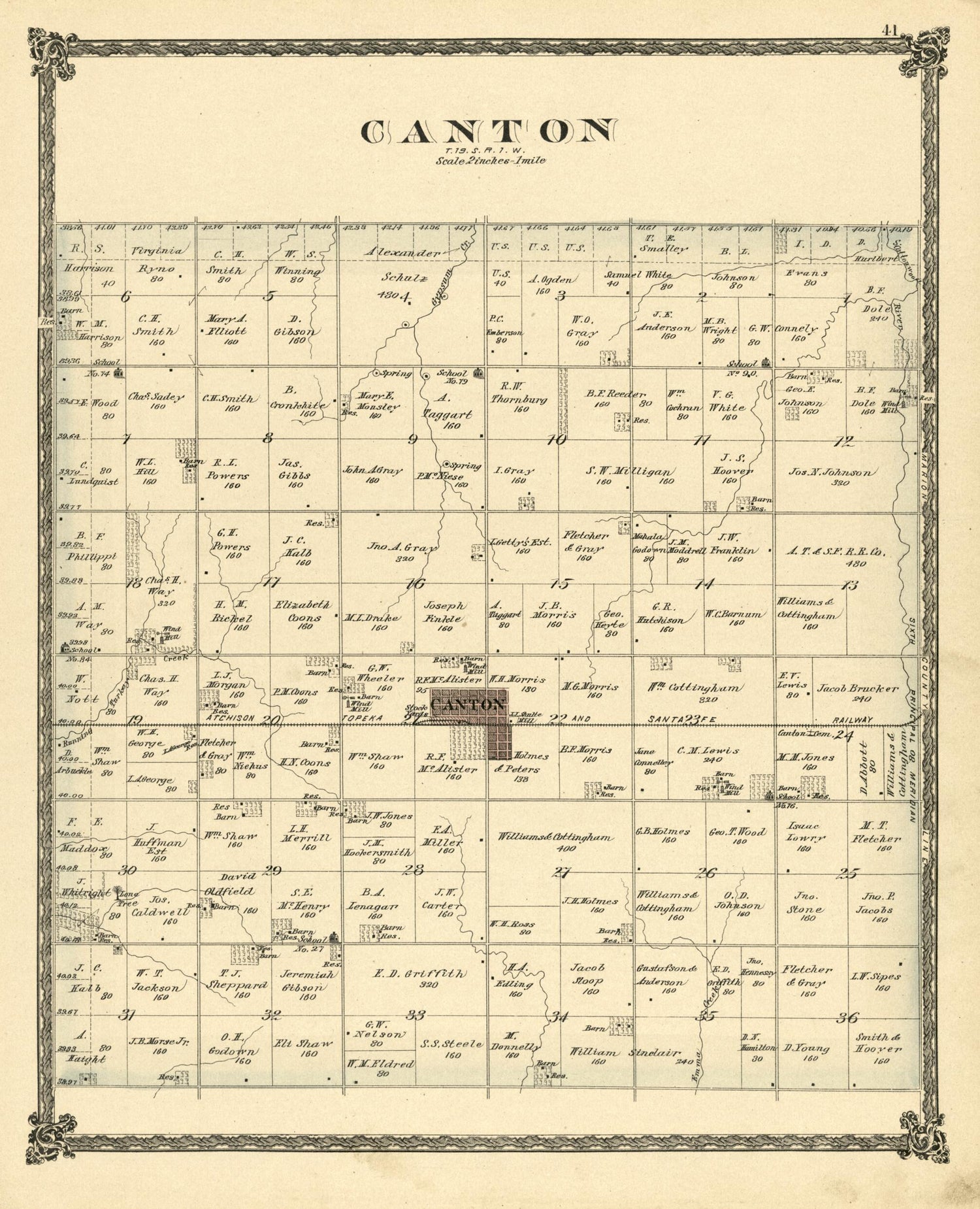 This old map of Canton from Edwards&