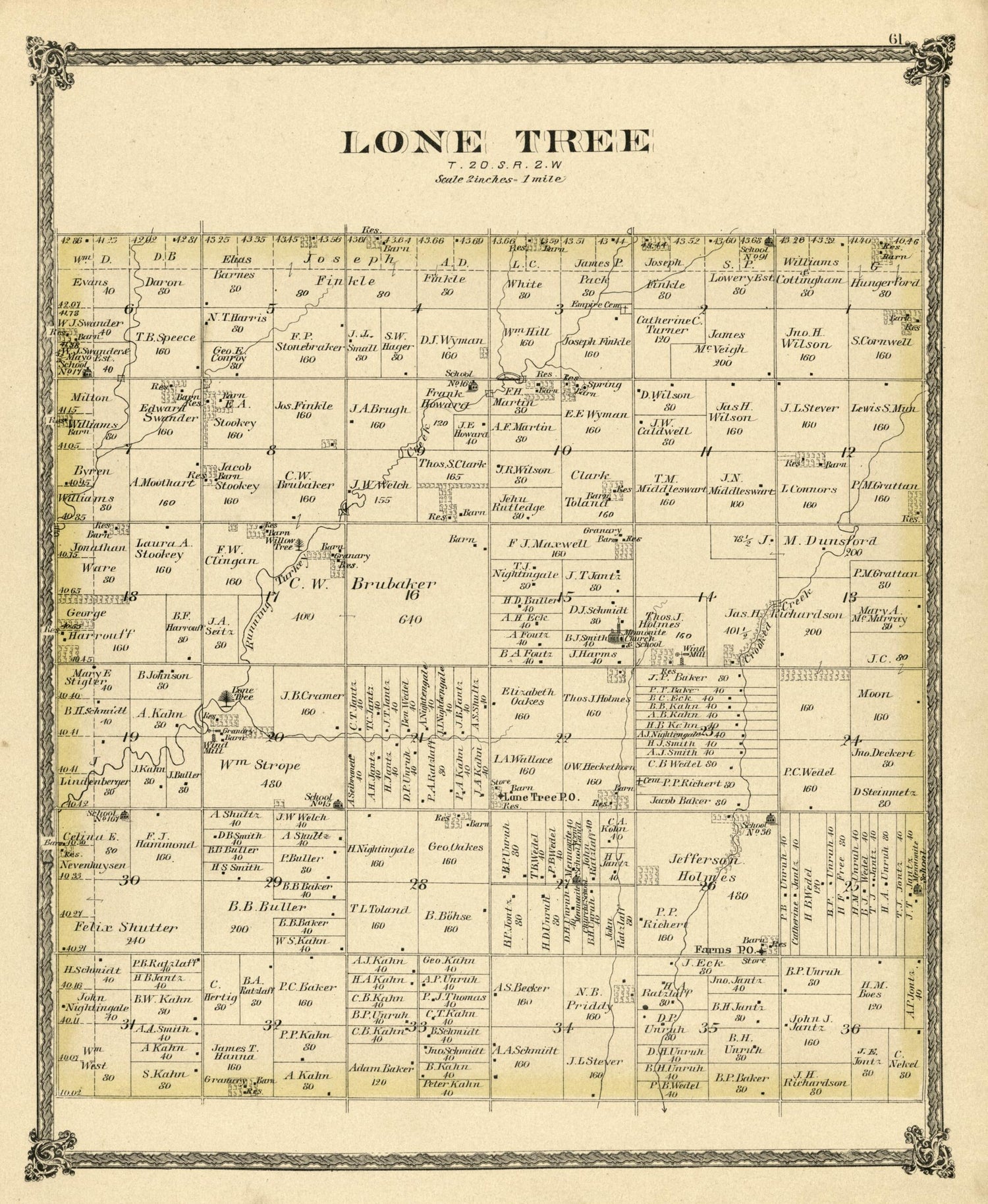 This old map of Lone Tree from Edwards&