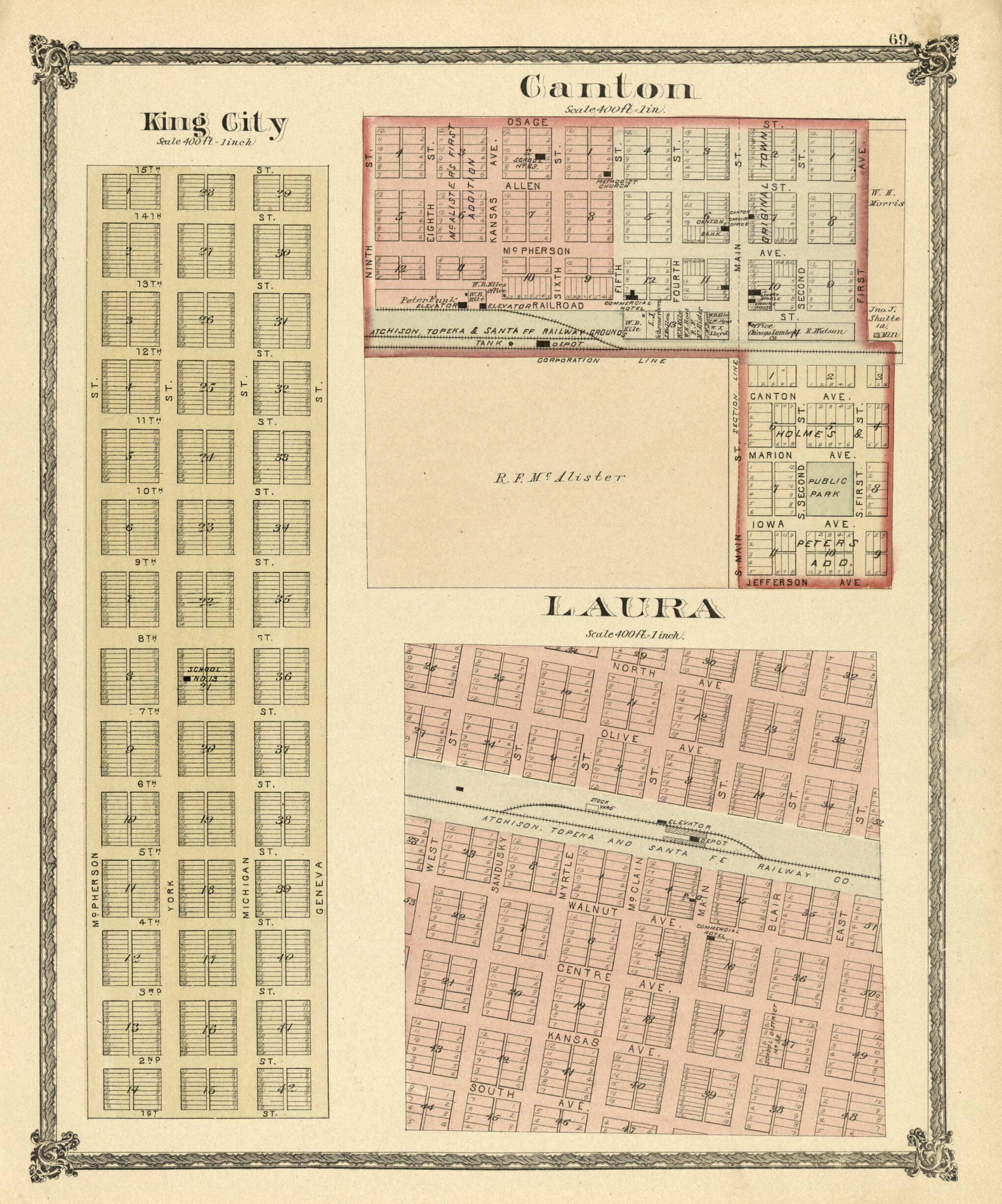 This old map of King City; Canton, Laura from Edwards&