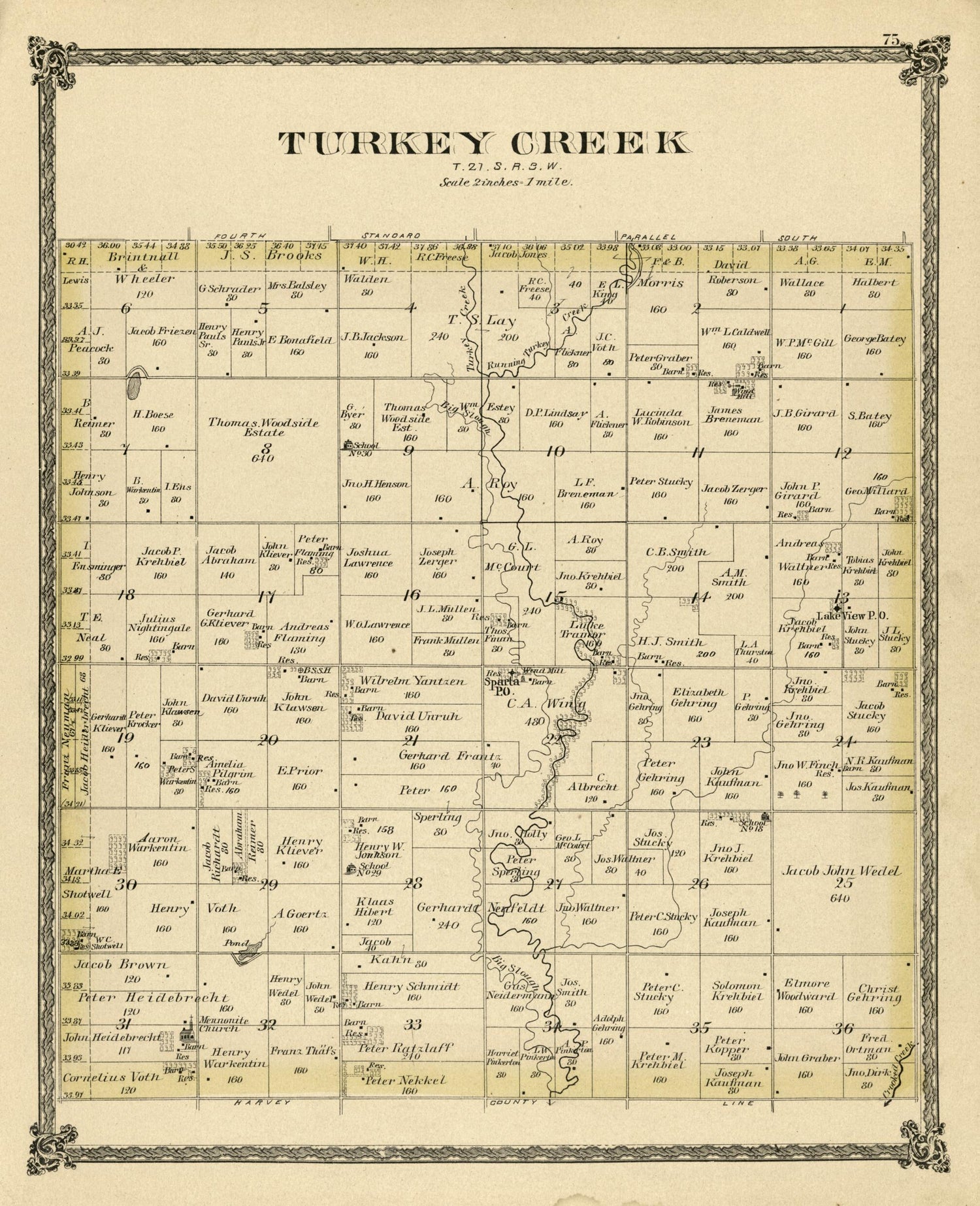 This old map of Turkey Creek from Edwards&