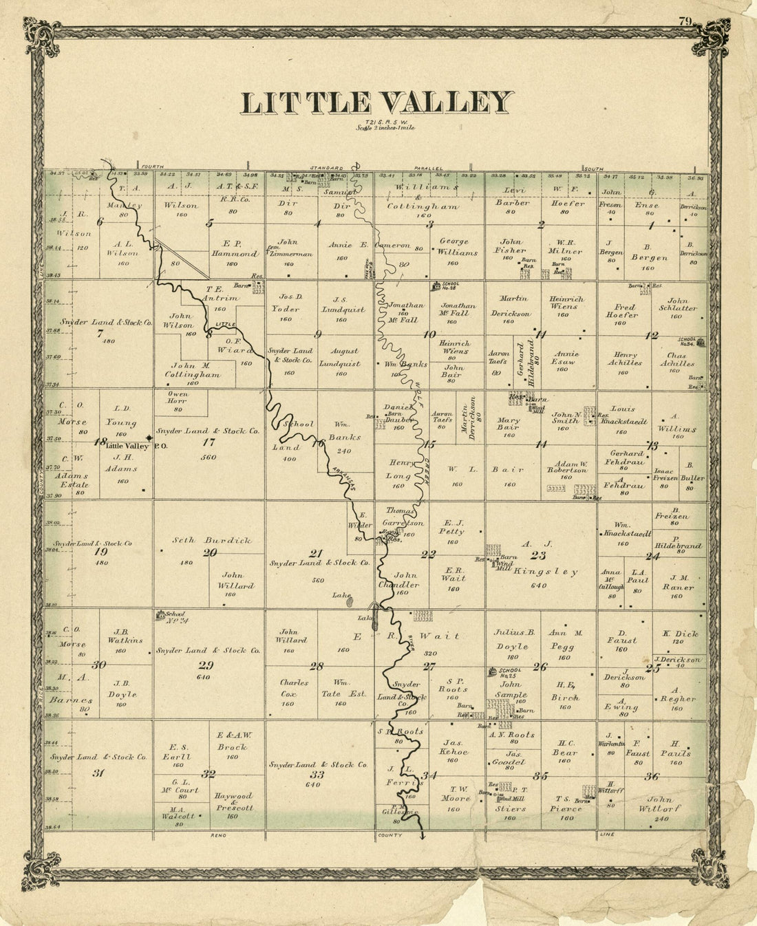 This old map of Little Valley from Edwards&