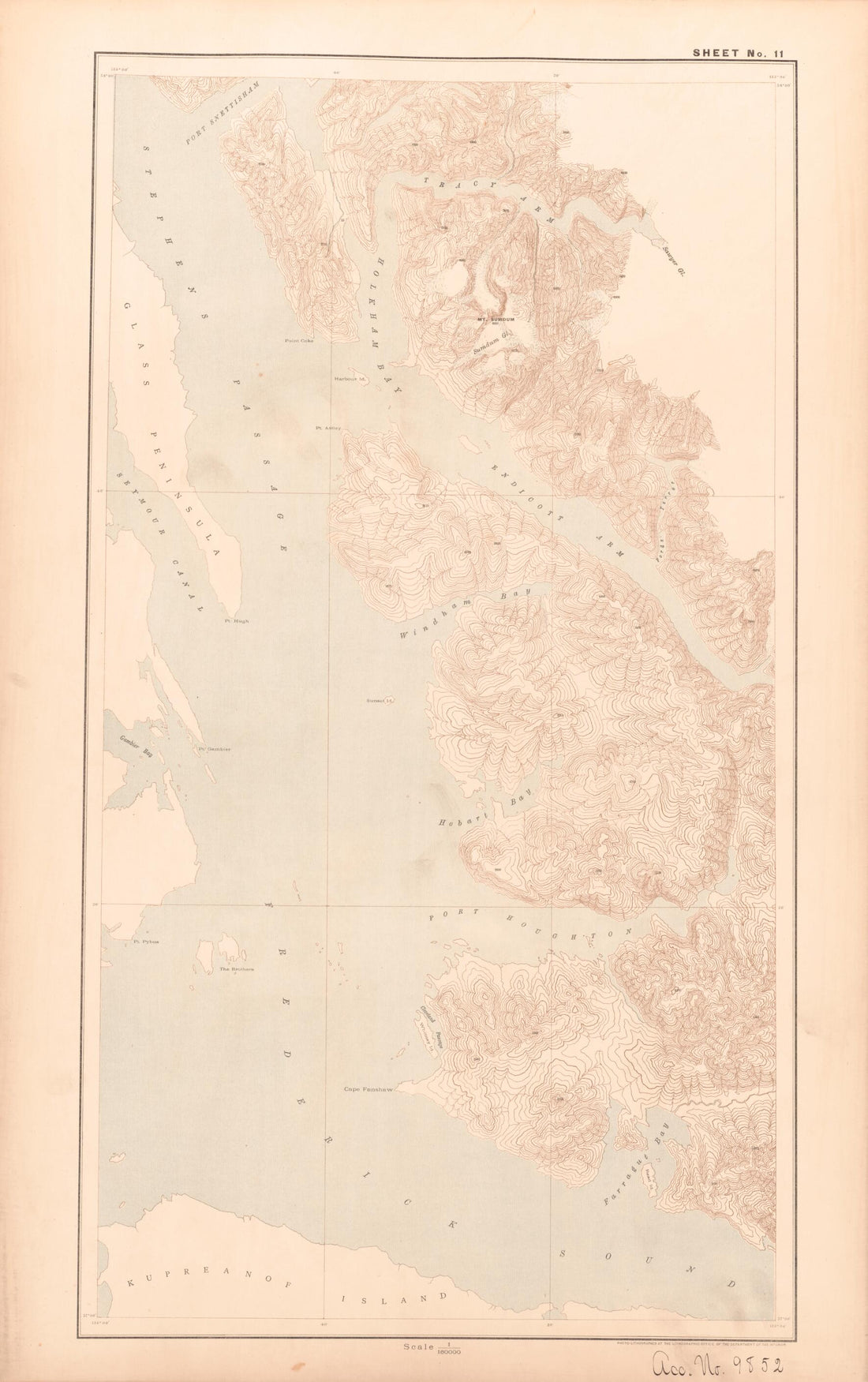 This old map of Sheet 11 from Alaskan Boundary Atlas from 1895 from 1895 was created by  International Boundary Commission in 1895