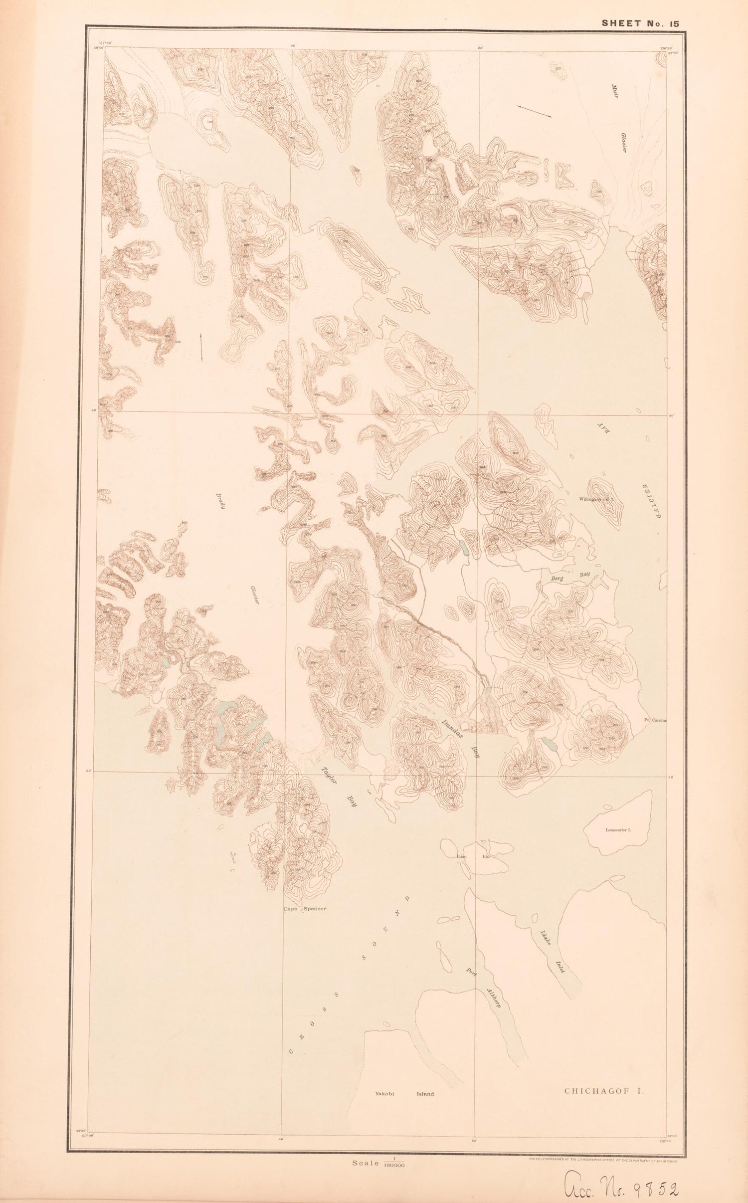 This old map of Sheet 15 from Alaskan Boundary Atlas from 1895 from 1895 was created by  International Boundary Commission in 1895