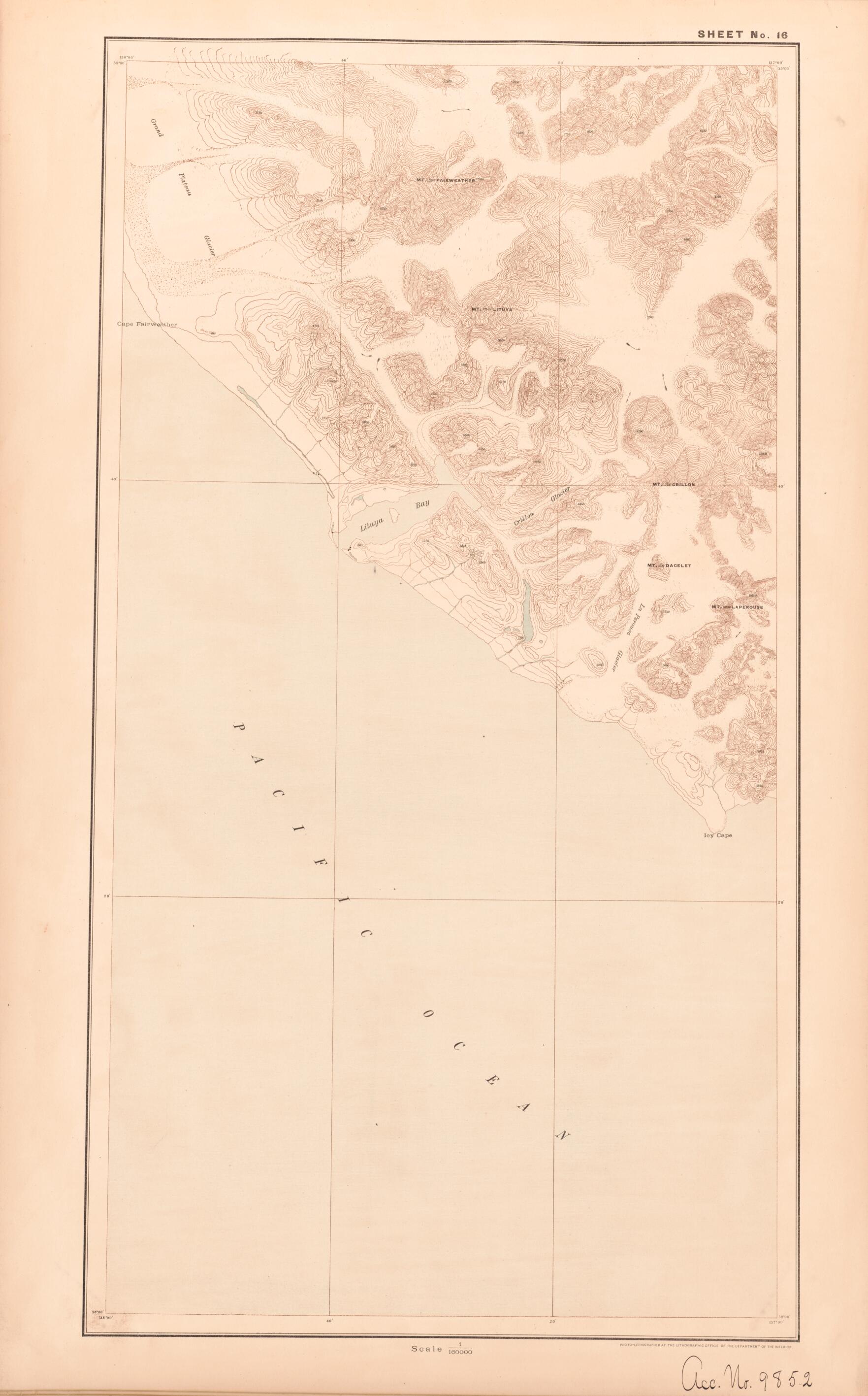 This old map of Sheet 16 from Alaskan Boundary Atlas from 1895 from 1895 was created by  International Boundary Commission in 1895