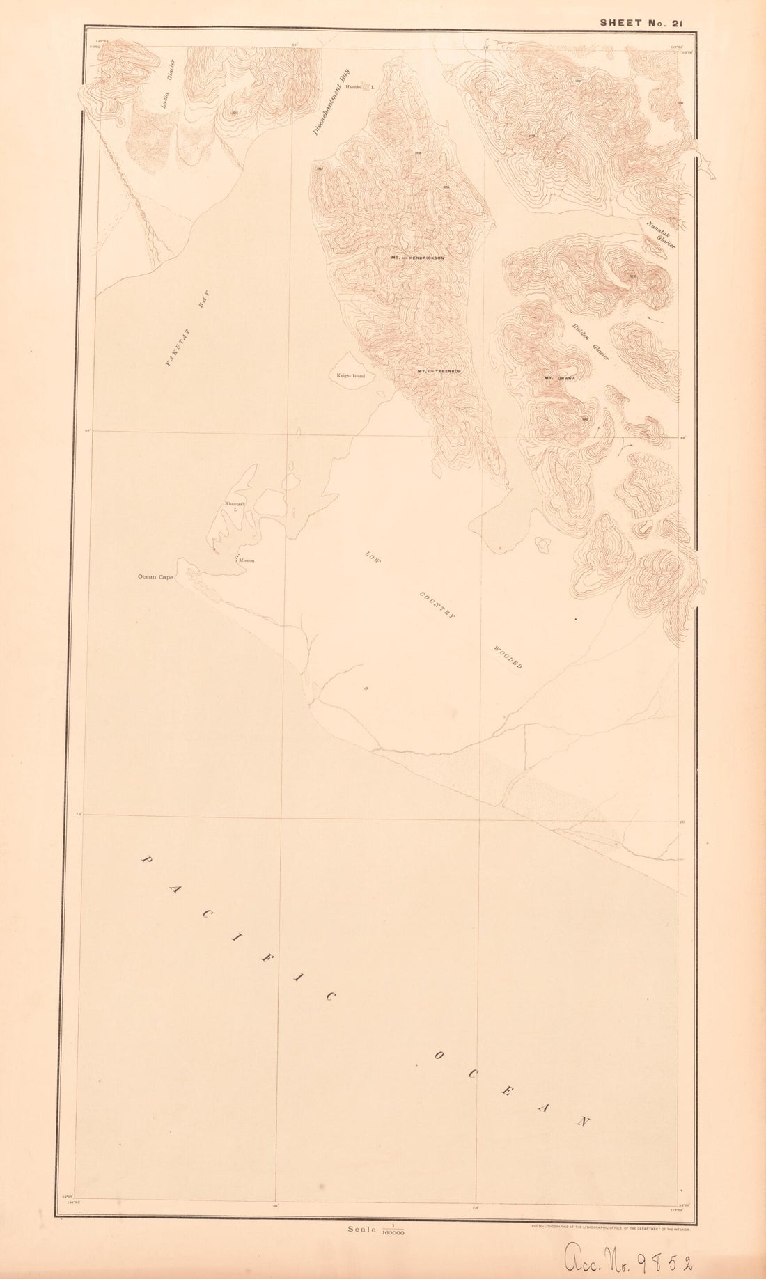 This old map of Sheet 21 from Alaskan Boundary Atlas from 1895 from 1895 was created by  International Boundary Commission in 1895