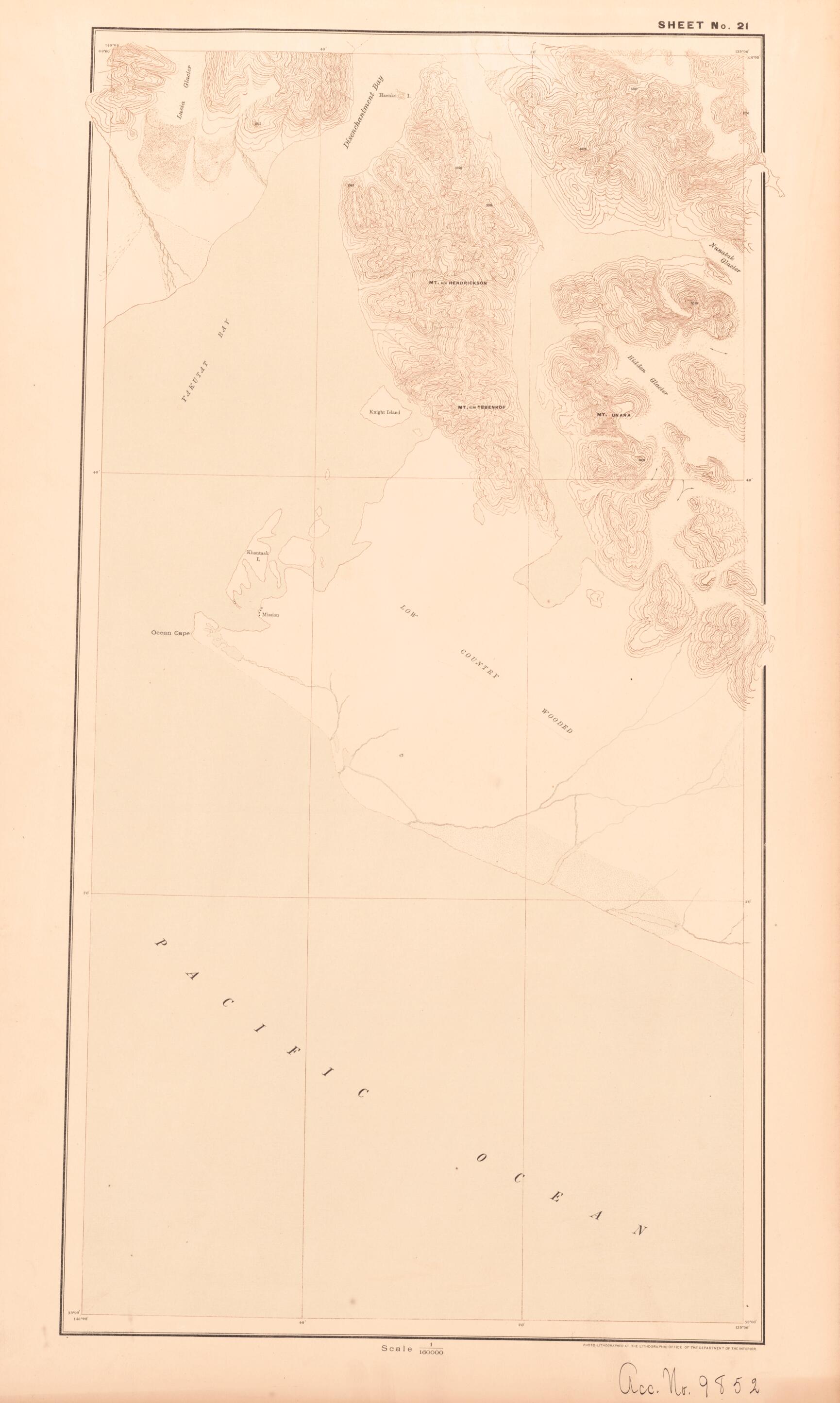 This old map of Sheet 21 from Alaskan Boundary Atlas from 1895 from 1895 was created by  International Boundary Commission in 1895