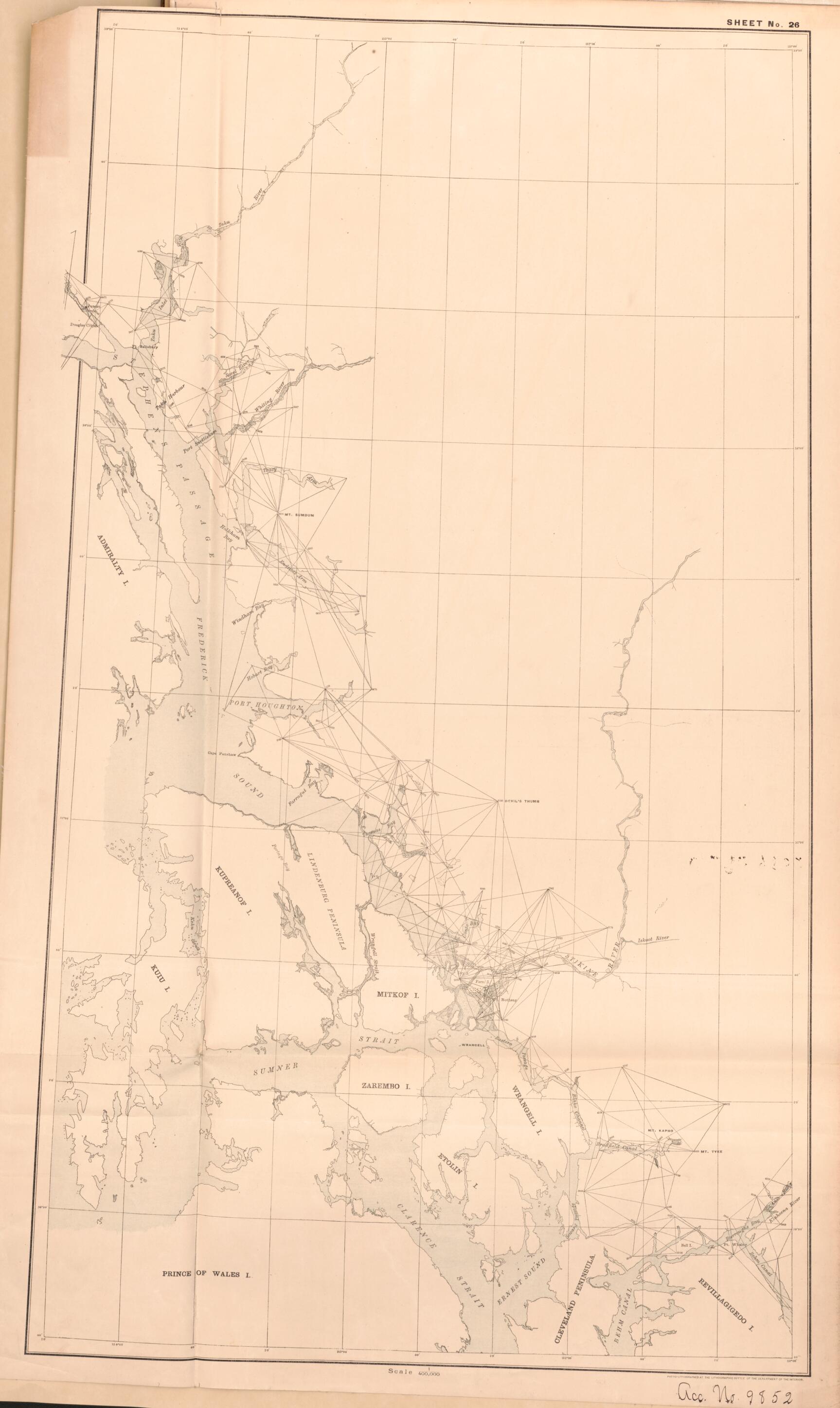 This old map of Sheet 26 from Alaskan Boundary Atlas from 1895 from 1895 was created by  International Boundary Commission in 1895