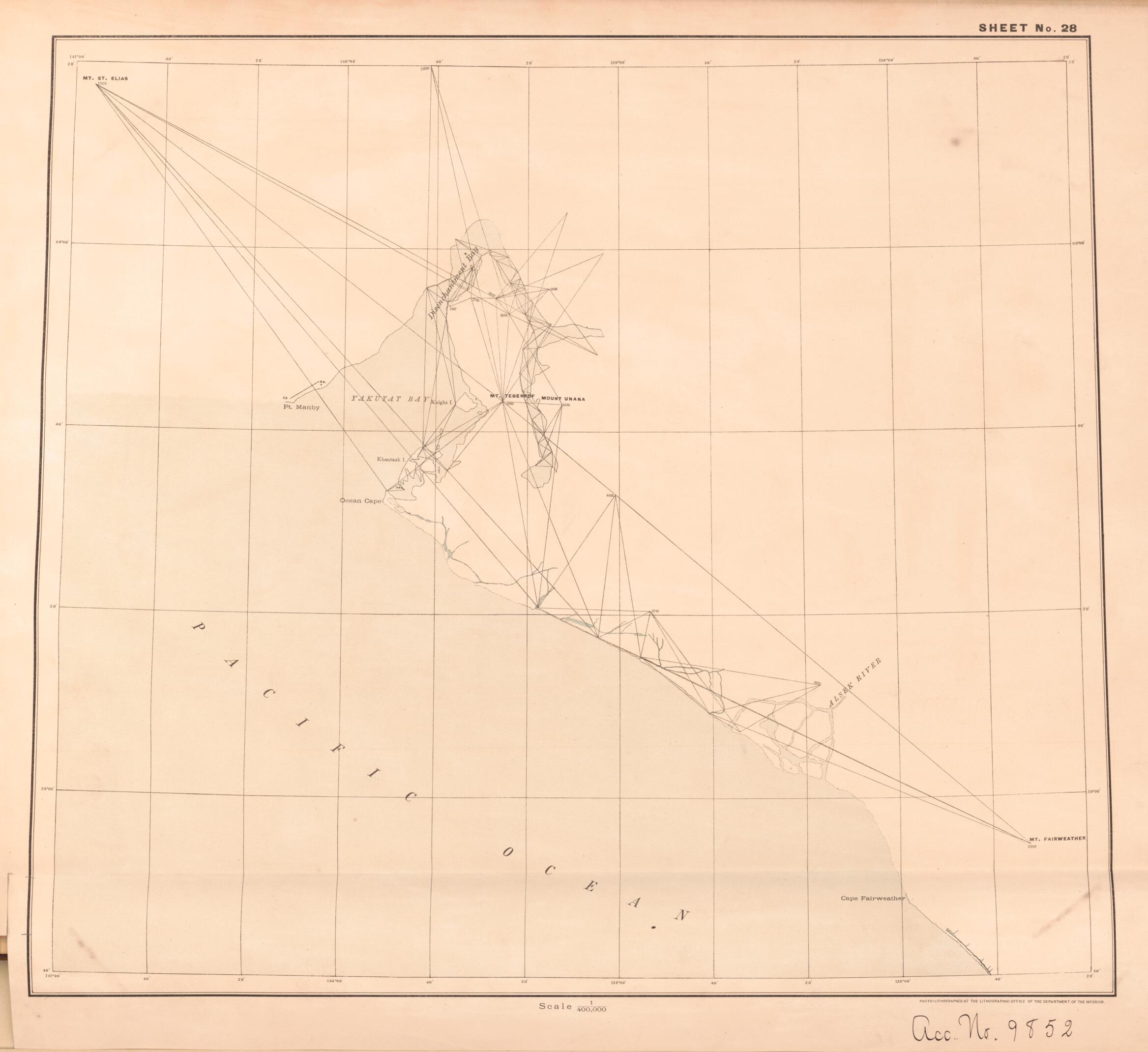 This old map of Sheet 28 from Alaskan Boundary Atlas from 1895 from 1895 was created by  International Boundary Commission in 1895