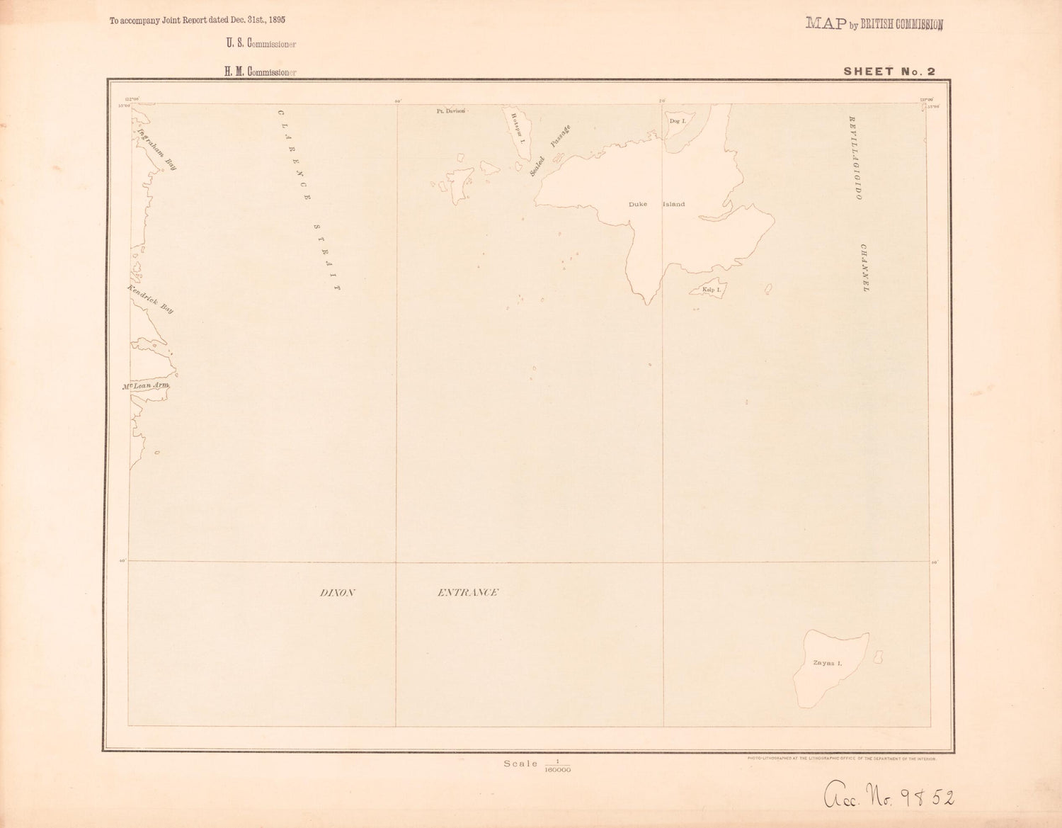 This old map of Sheet 2 from Alaskan Boundary Atlas from 1895 from 1895 was created by  International Boundary Commission in 1895