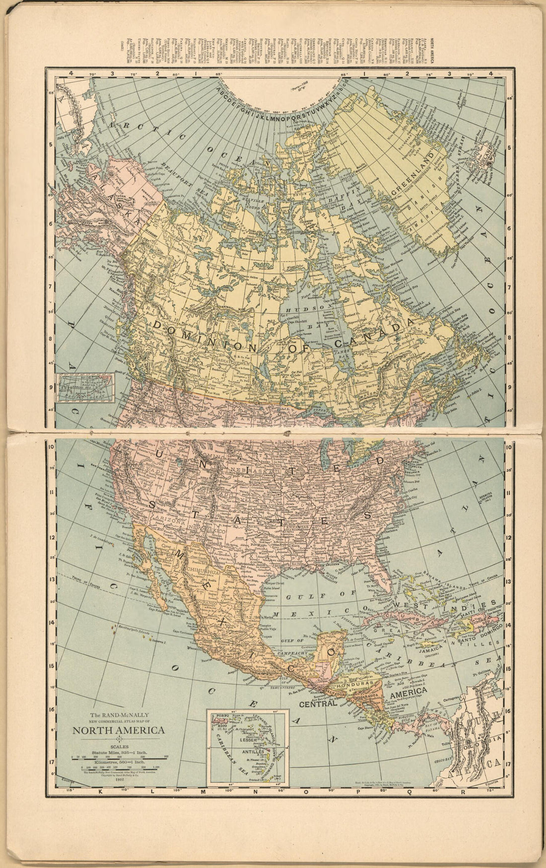 This old map of North America: 1912 from Mexican Revolution from 1913 was created by  Rand McNally and Company in 1913