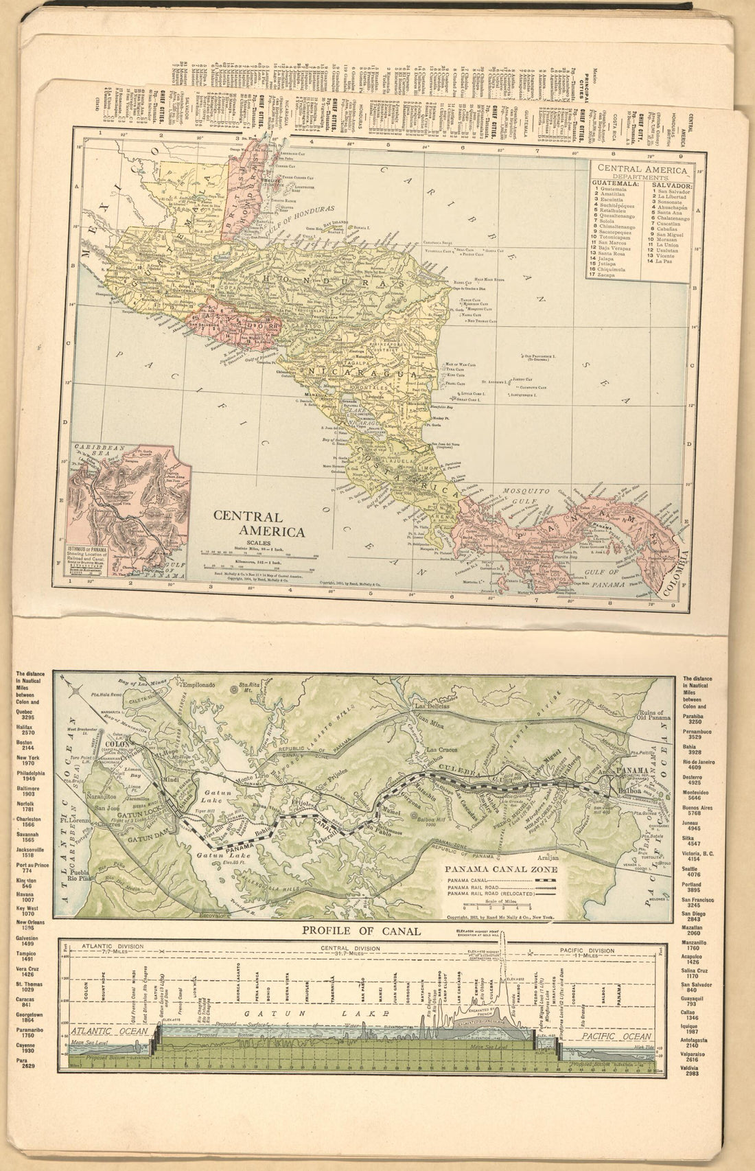 This old map of Central America; Panama Canal Zone from Mexican Revolution from 1913 was created by  Rand McNally and Company in 1913