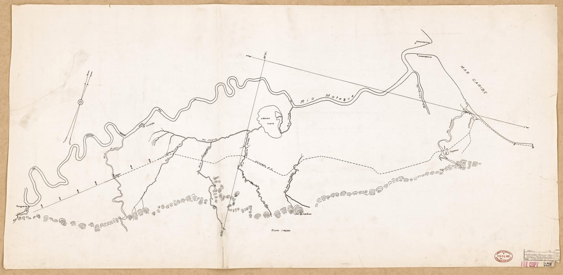 This old map of Sheet 4 - Map of Lower Rio Motagua and Foot Hills to the South, Extending from the Coast to the R. Chachualillo / Compiled from Various Maps, 1928 from Maps of Guatemala-Honduras Boundary. from 1918 was created by  in 1918