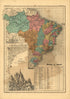 Imperio, Rios, Montanhas Do Brazil from Atlas Do Imperio Do Brazil 1868 by Relic Map Company