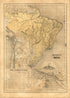 Imperio Do Brazil (mappa Mudo from Atlas Do Imperio Do Brazil 1868 by Relic Map Company