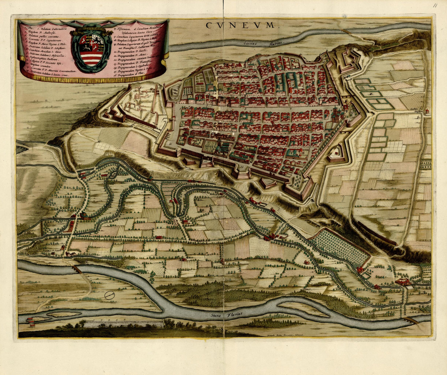 This old map of Cvnevm from a Collection of Plans of Fortifications and Battles, 1684-from 1709 from 1709 was created by Anna Beeck in 1709