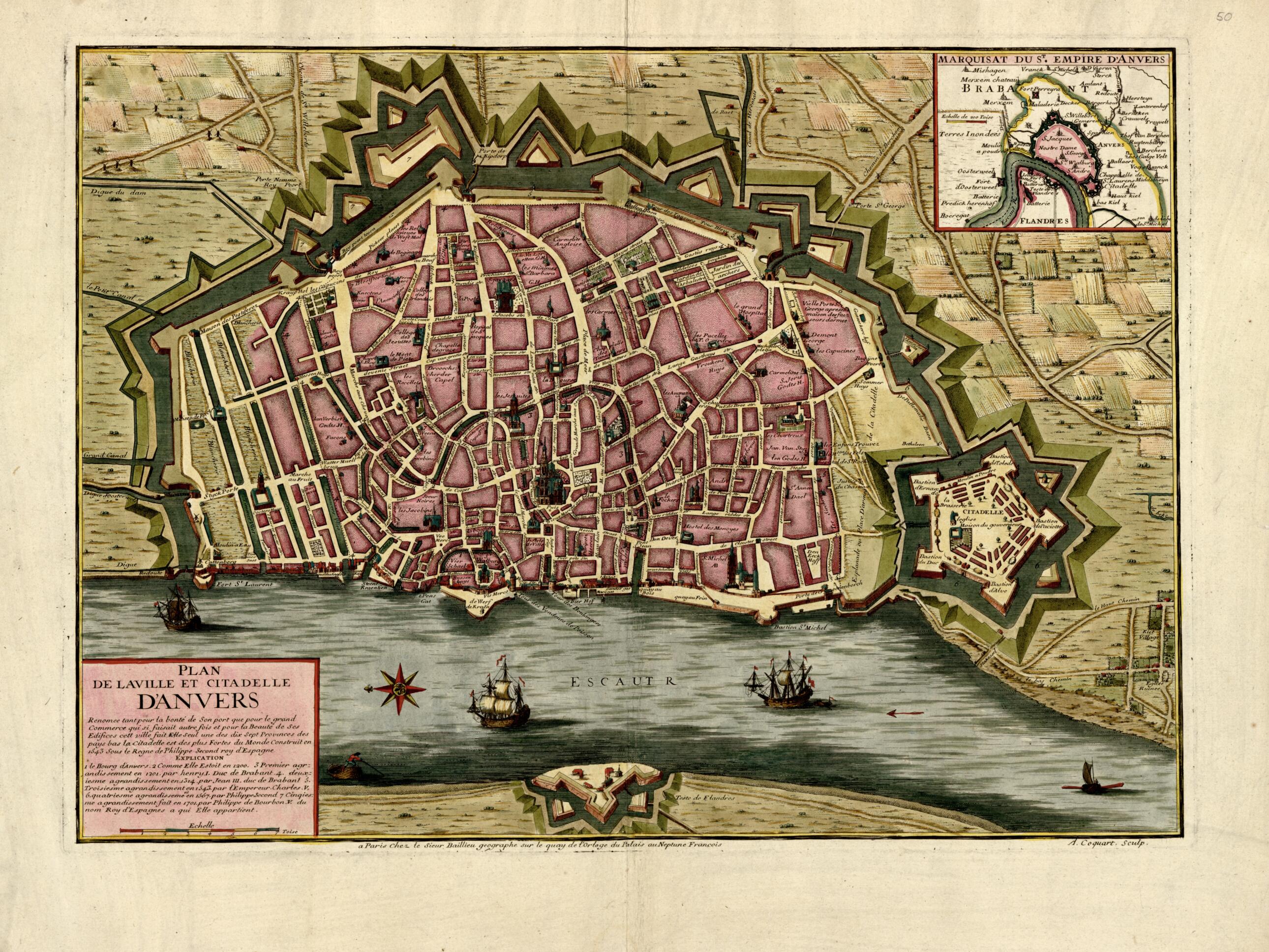 This old map of Plan De La Ville Et Citadelle D&