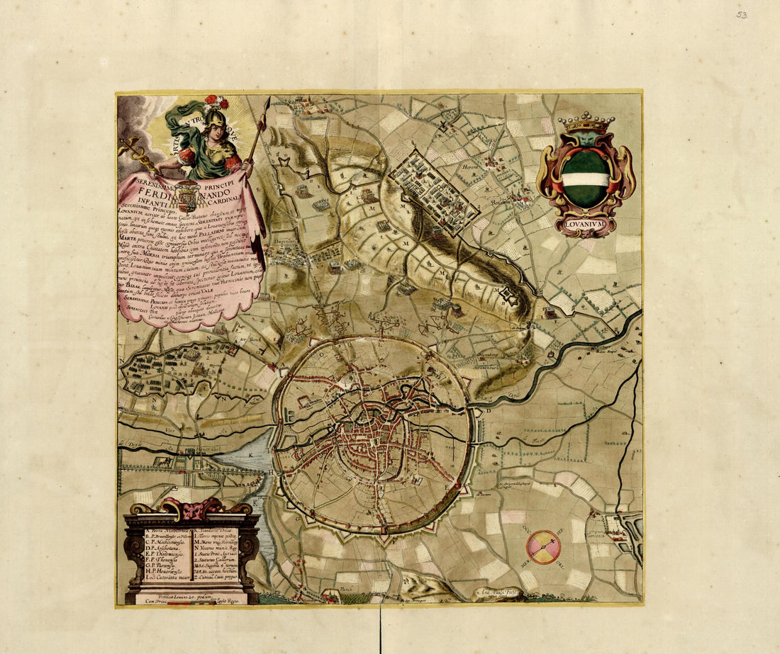 This old map of Lovanivm from a Collection of Plans of Fortifications and Battles, 1684-from 1709 from 1709 was created by Anna Beeck in 1709