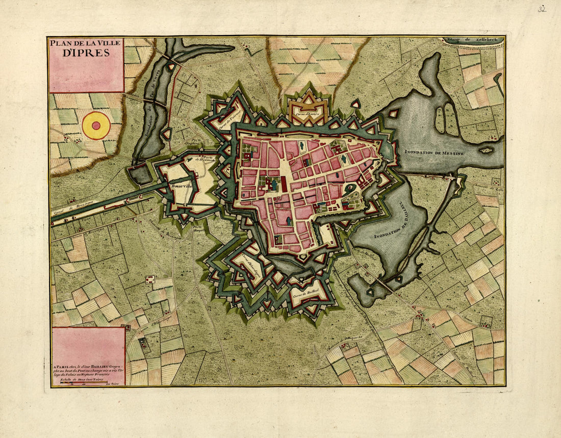 This old map of Plan De La Ville D&