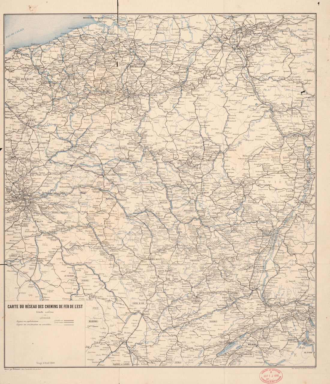 This old map of Cart Du Reseau Des Chemins De Fer De L&