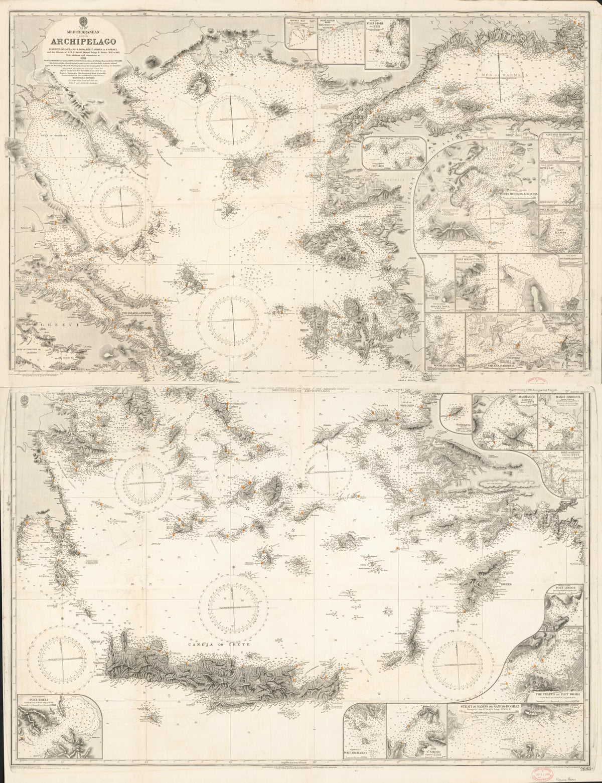 Mediterranean Archipelago. 1881 from William Rea Furlong Map Collection 1870 by Relic Map Company