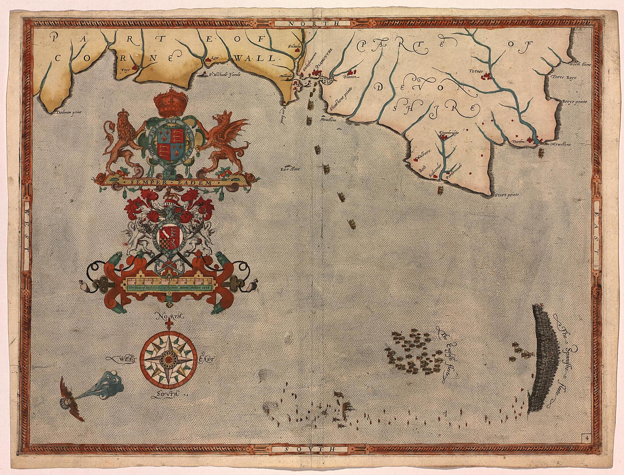 This old map of Map 3 from Expeditionis Hispanorum In Angliam Vera Descriptio. Anno Do: M D LXXXVIII. from 1589 was created by Petruccio Ubaldini in 1589