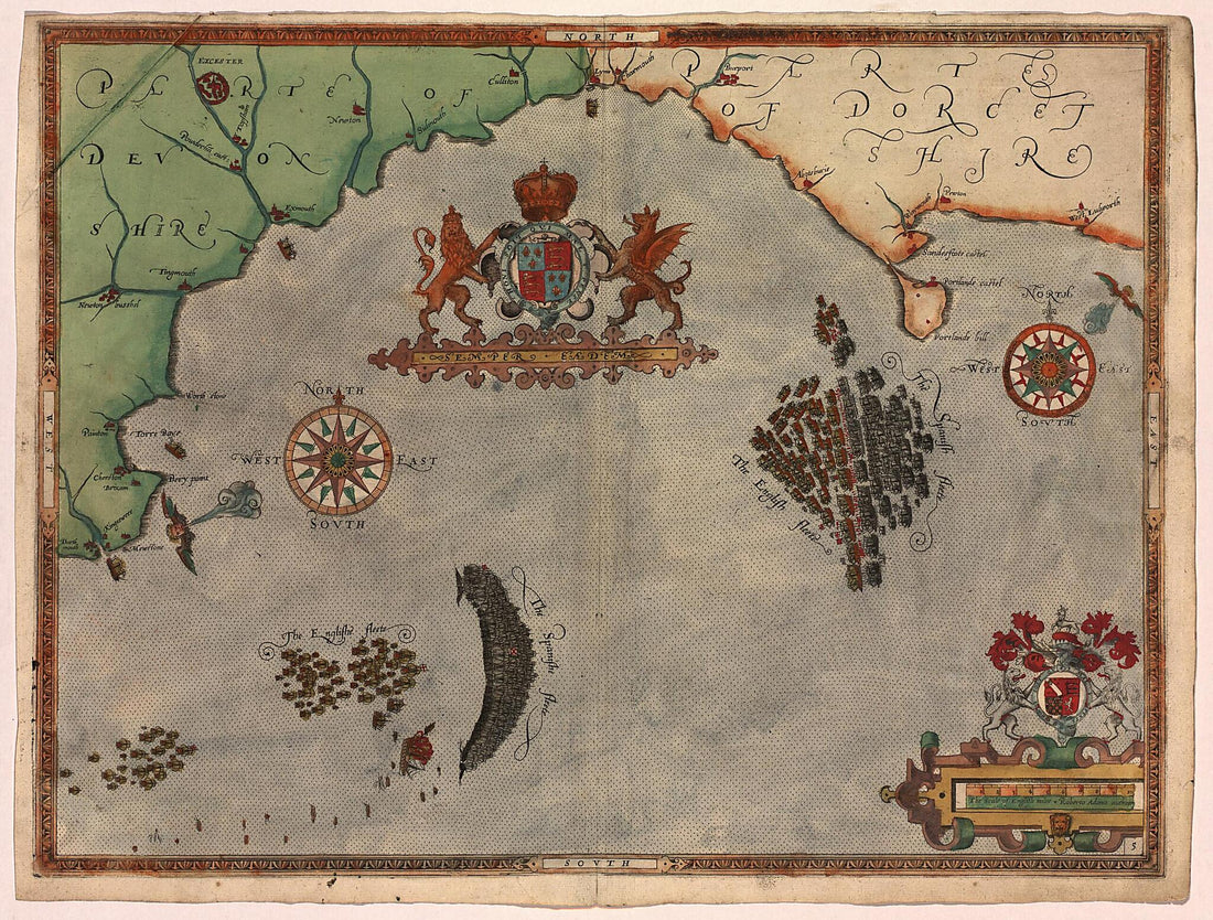 This old map of Map 4 from Expeditionis Hispanorum In Angliam Vera Descriptio. Anno Do: M D LXXXVIII. from 1589 was created by Petruccio Ubaldini in 1589