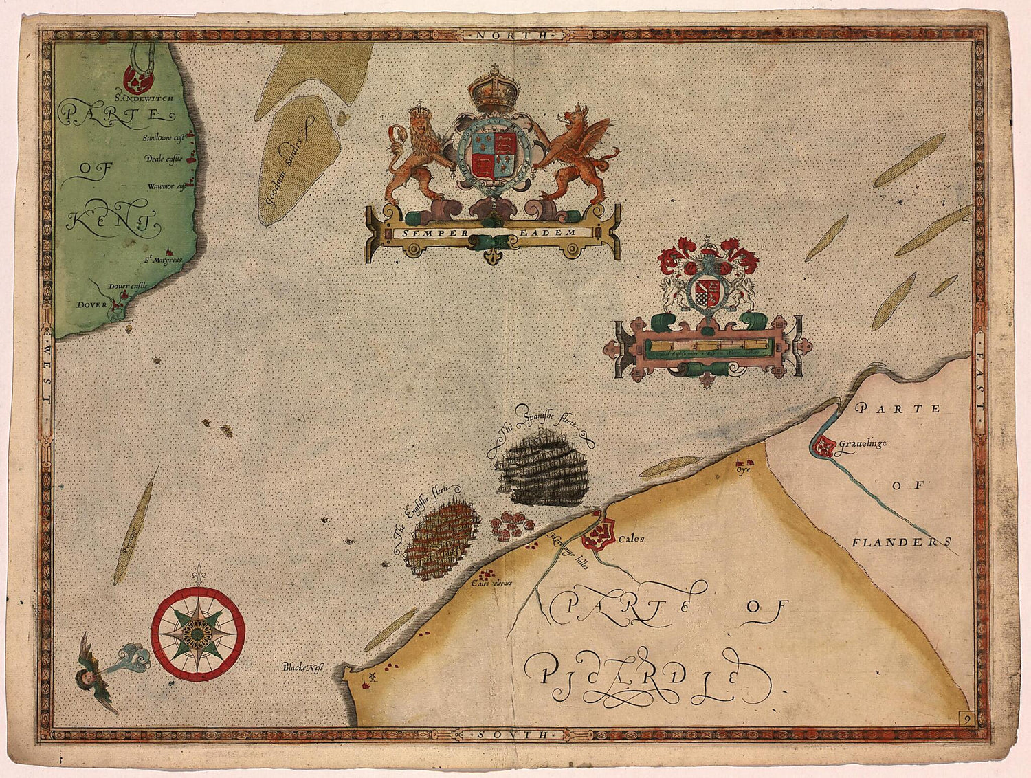 This old map of Map 6 from Expeditionis Hispanorum In Angliam Vera Descriptio. Anno Do: M D LXXXVIII. from 1589 was created by Petruccio Ubaldini in 1589