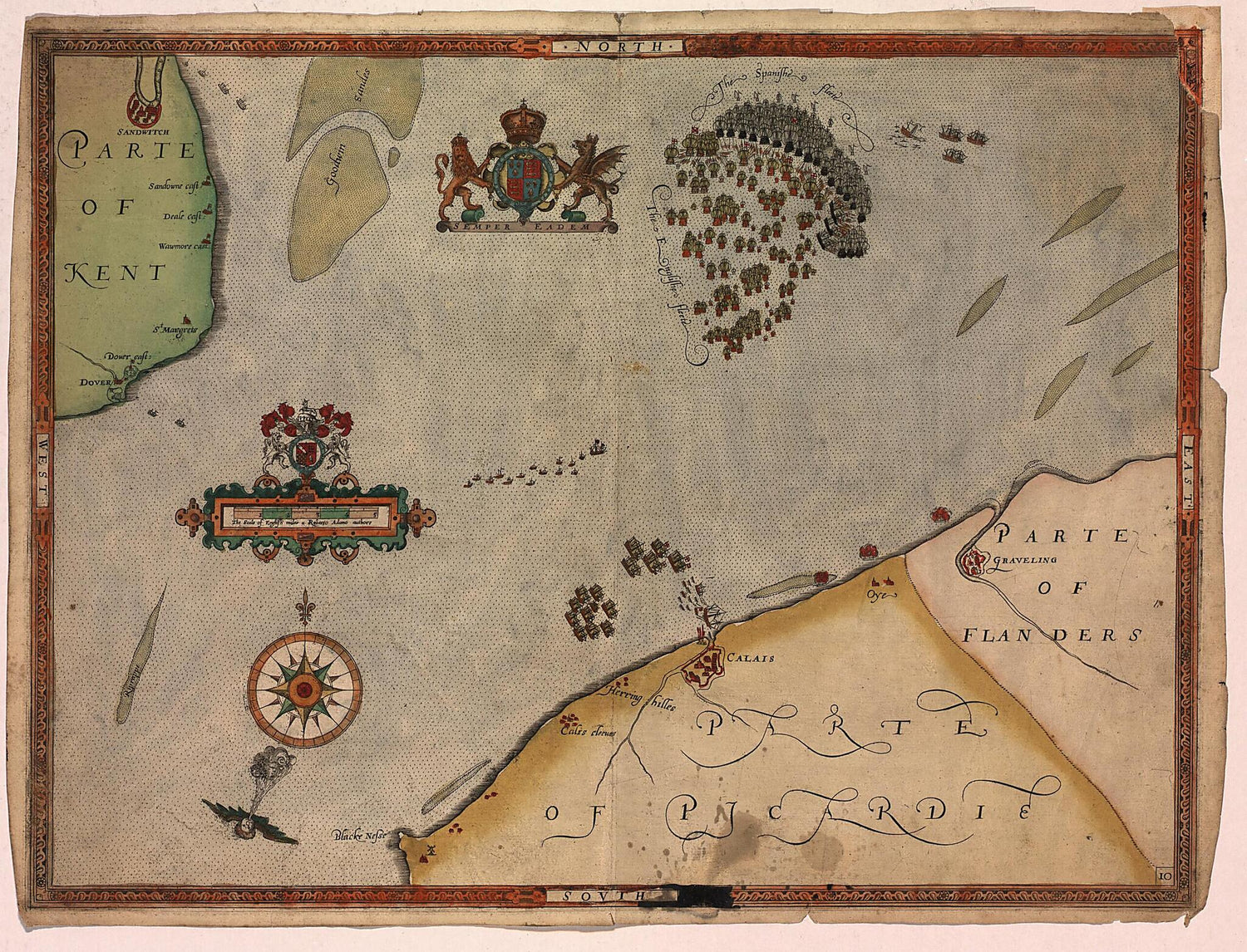 This old map of Map 7 from Expeditionis Hispanorum In Angliam Vera Descriptio. Anno Do: M D LXXXVIII. from 1589 was created by Petruccio Ubaldini in 1589