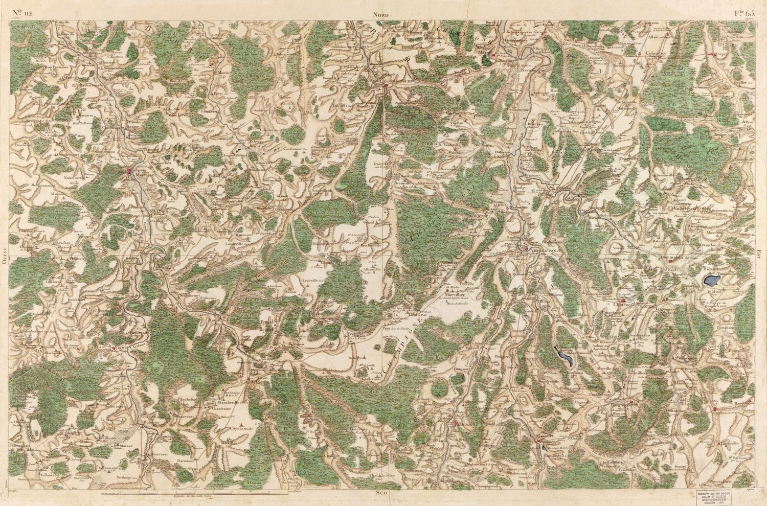 This old map of Image 117 from Carte De France from 1756 was created by  Société De La Carte De France in 1756