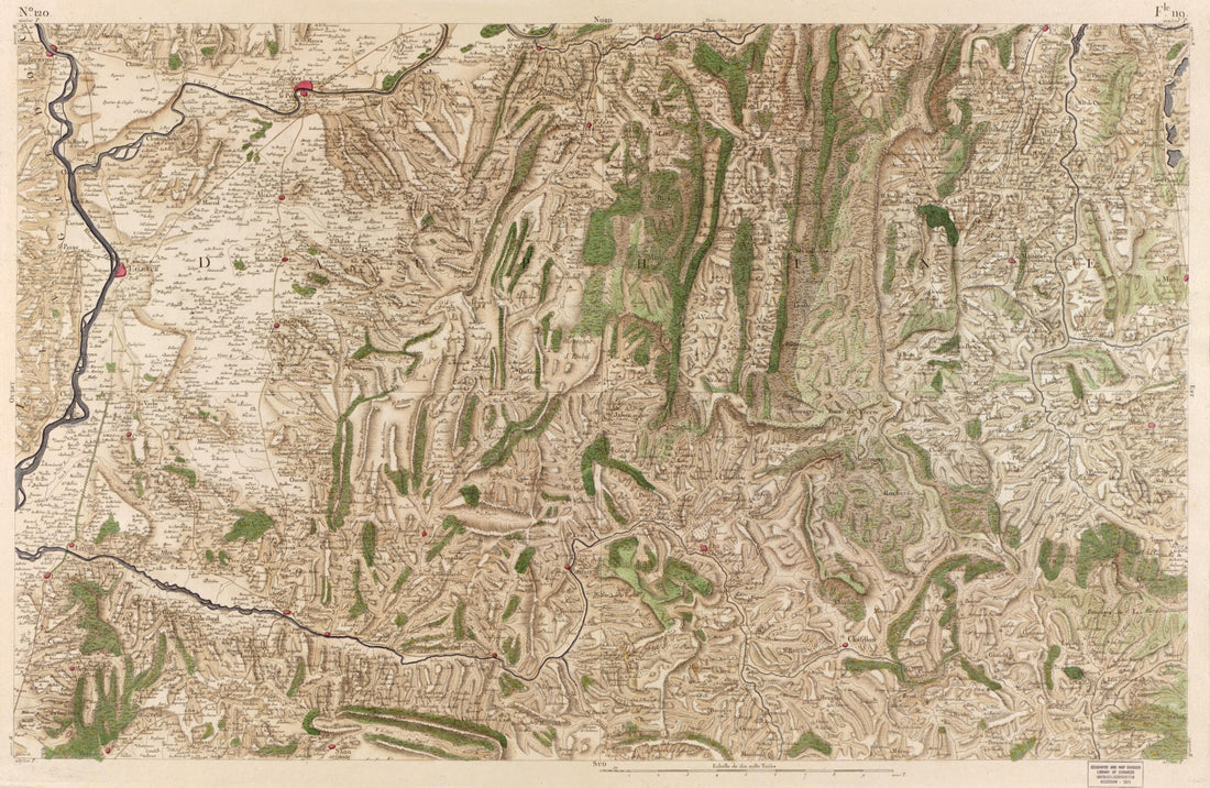 This old map of Image 125 from Carte De France from 1756 was created by  Société De La Carte De France in 1756