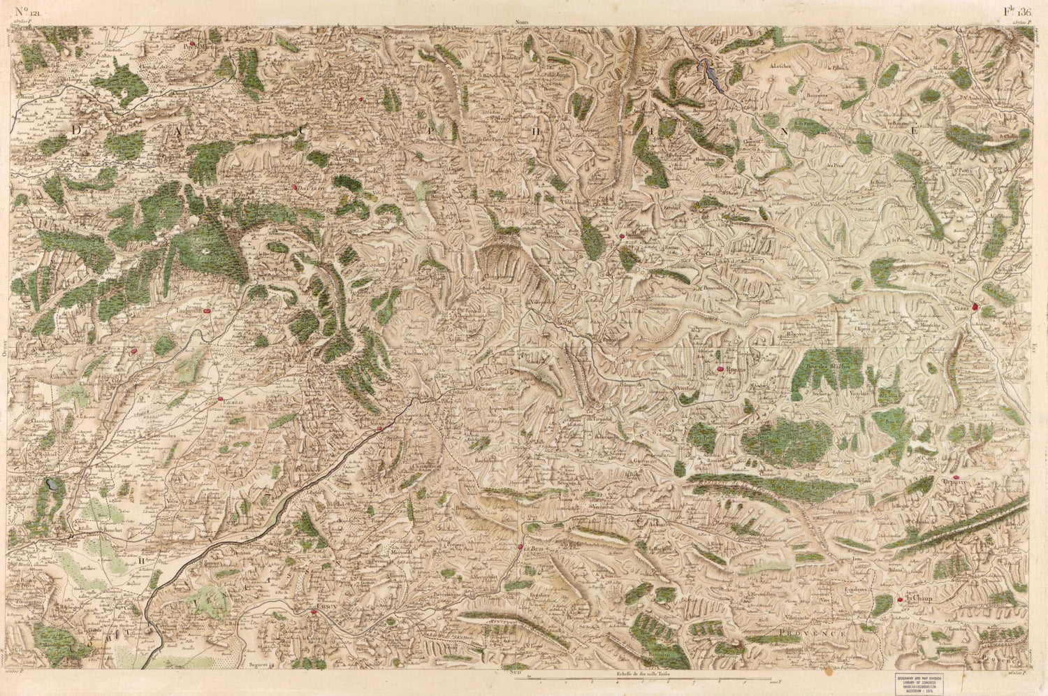 This old map of Image 126 from Carte De France from 1756 was created by  Société De La Carte De France in 1756