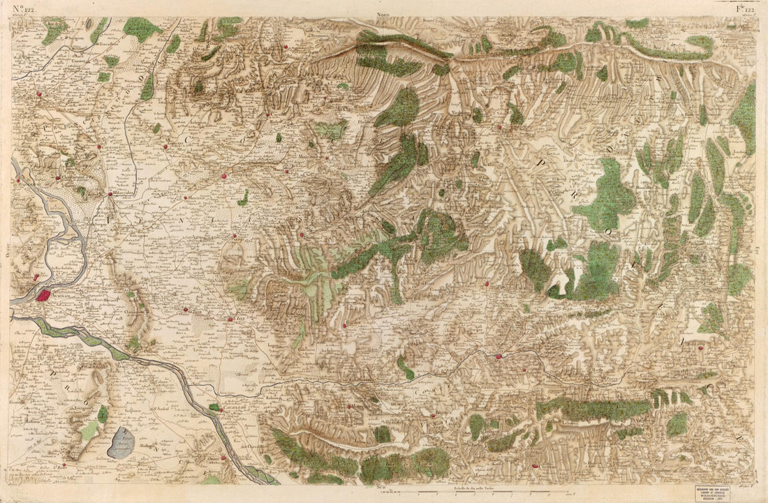 This old map of Image 127 from Carte De France from 1756 was created by  Société De La Carte De France in 1756