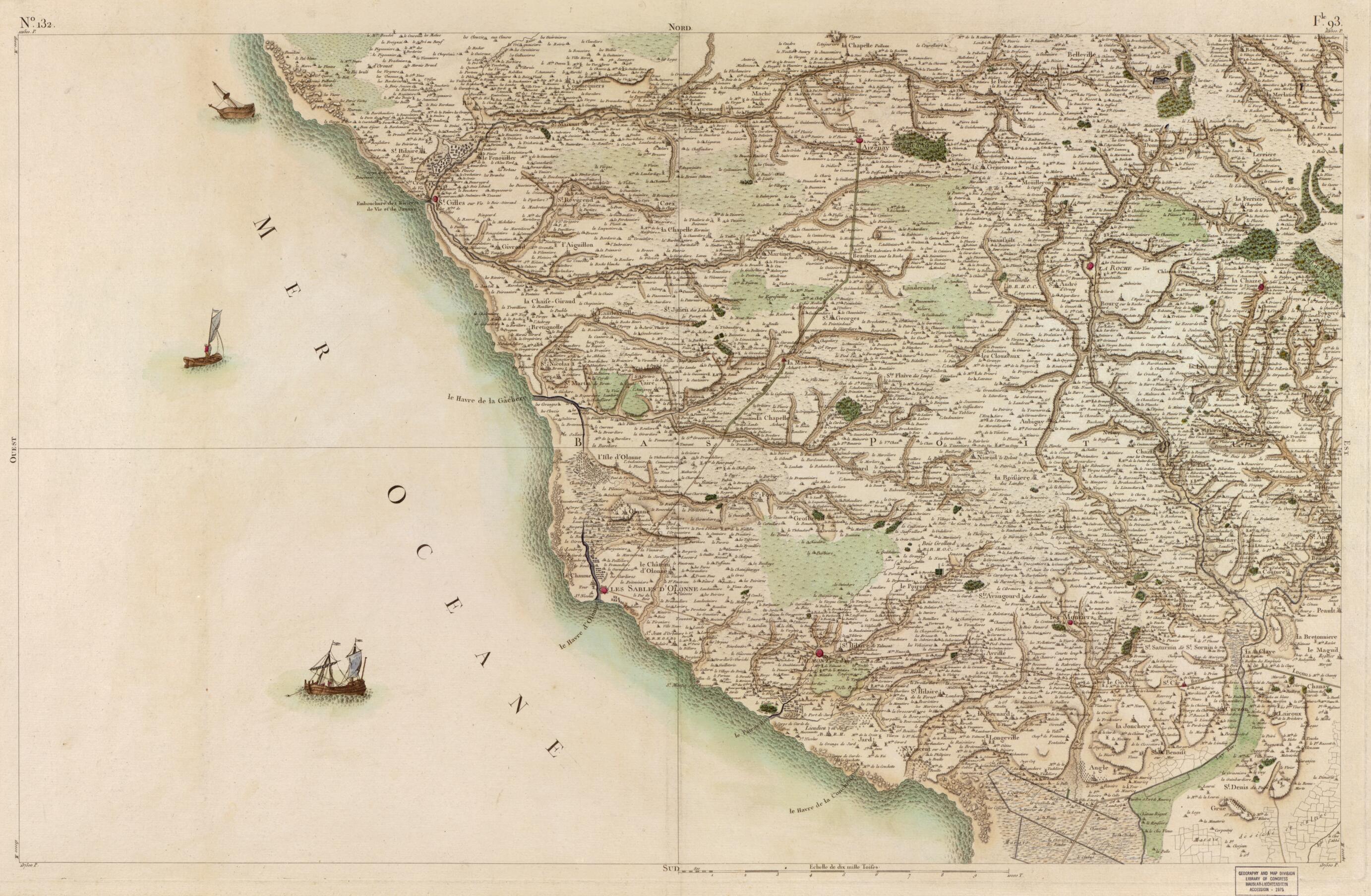 This old map of Image 137 from Carte De France from 1756 was created by  Société De La Carte De France in 1756