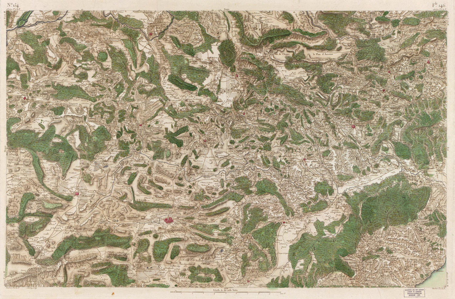 This old map of Image 160 from Carte De France from 1756 was created by  Société De La Carte De France in 1756