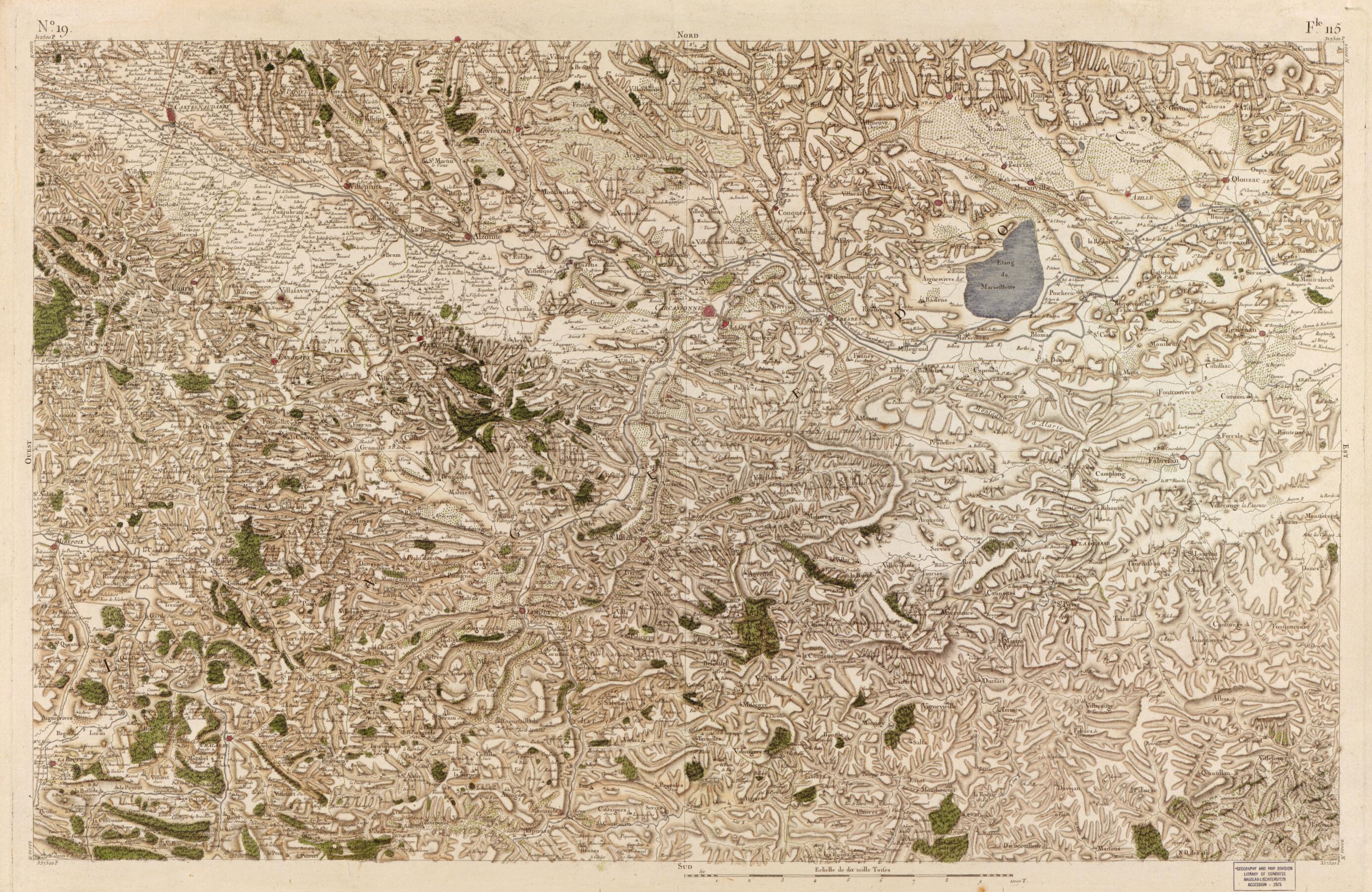 This old map of Image 19 from Carte De France from 1756 was created by  Société De La Carte De France in 1756