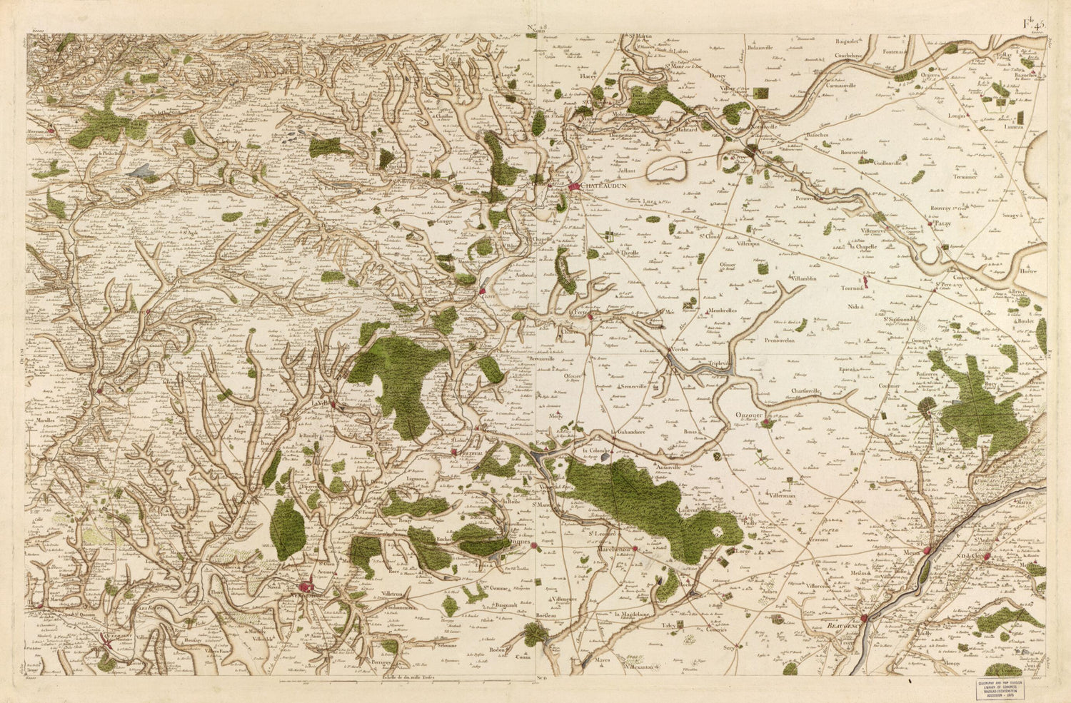 This old map of Image 29 from Carte De France from 1756 was created by  Société De La Carte De France in 1756