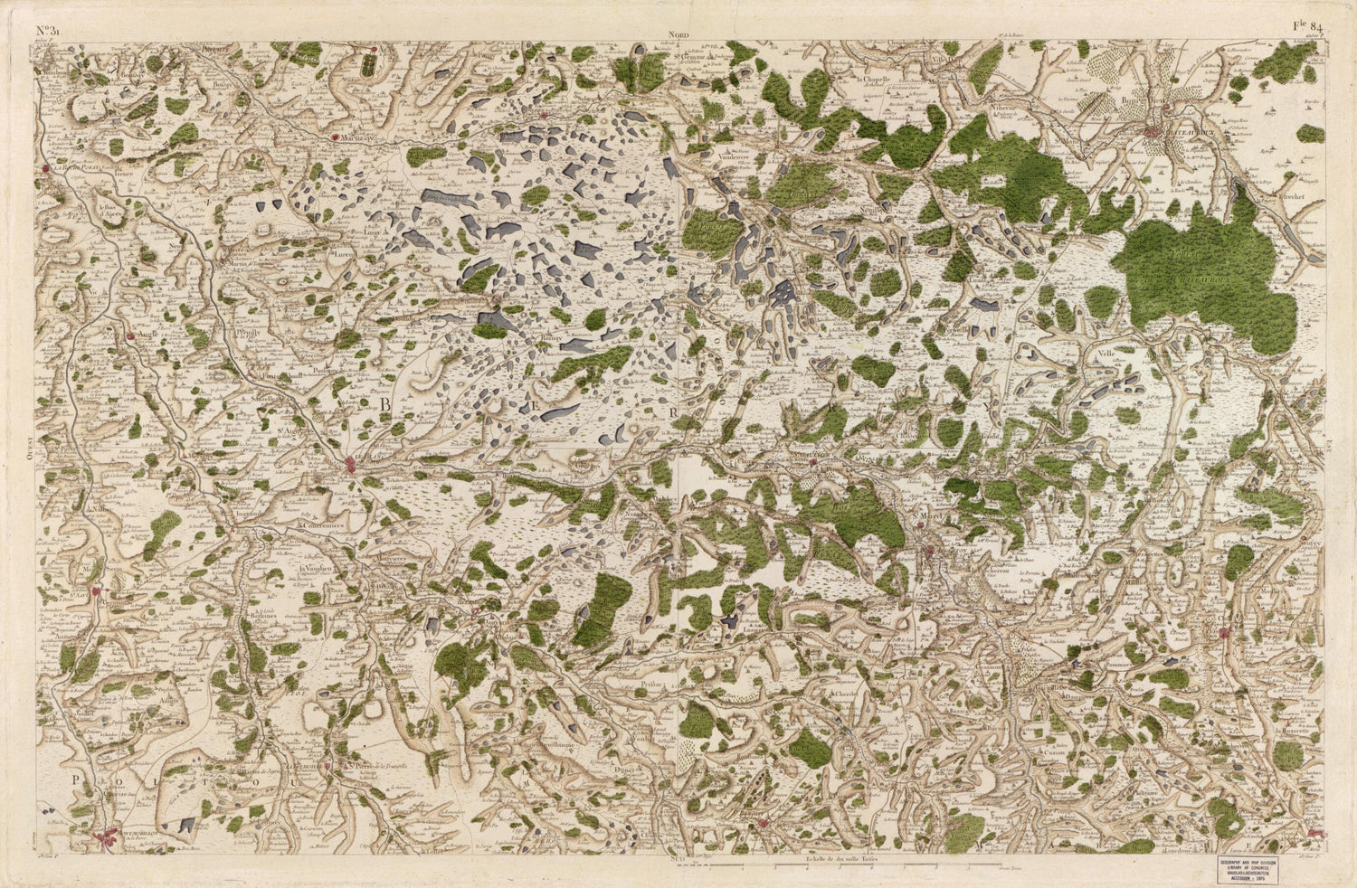 This old map of Image 32 from Carte De France from 1756 was created by  Société De La Carte De France in 1756