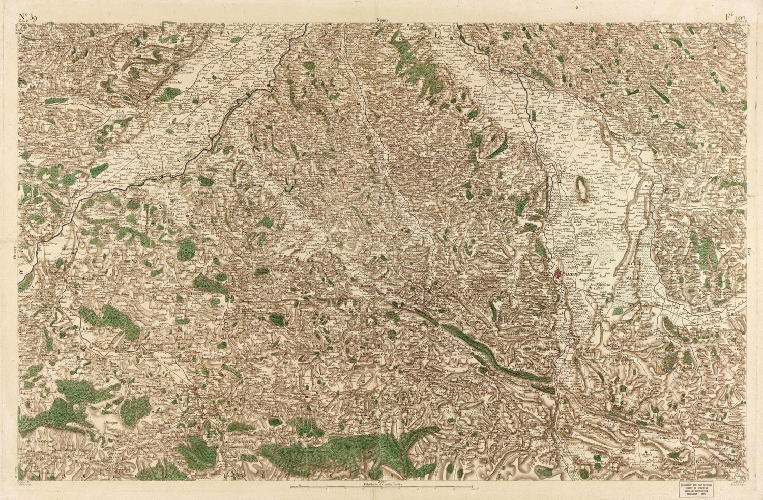 This old map of Image 40 from Carte De France from 1756 was created by  Société De La Carte De France in 1756