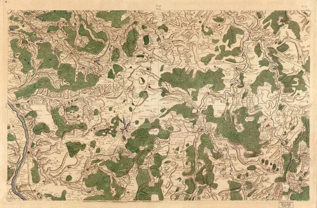 This old map of Image 50 from Carte De France from 1756 was created by  Société De La Carte De France in 1756