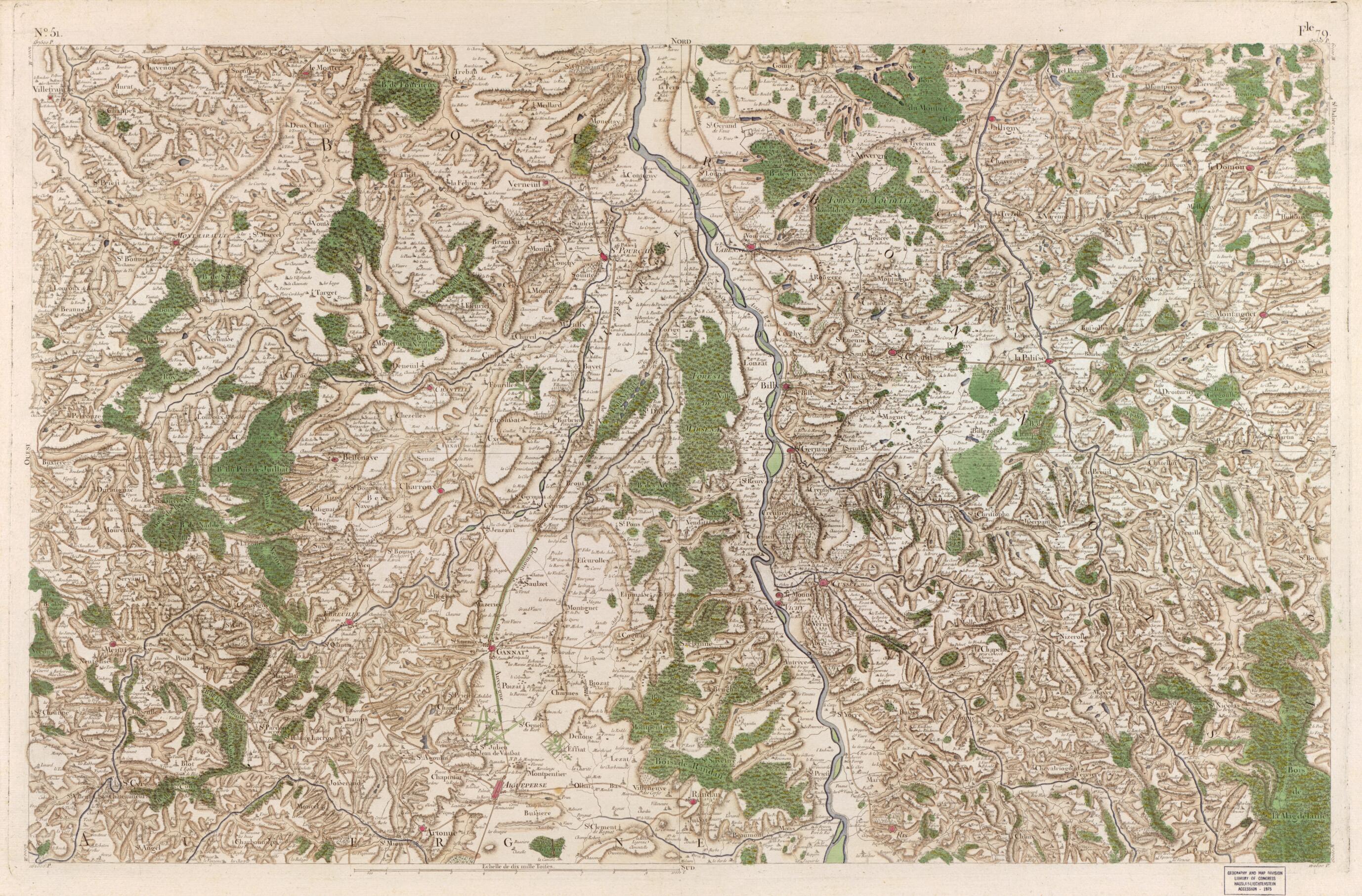 This old map of Image 53 from Carte De France from 1756 was created by  Société De La Carte De France in 1756